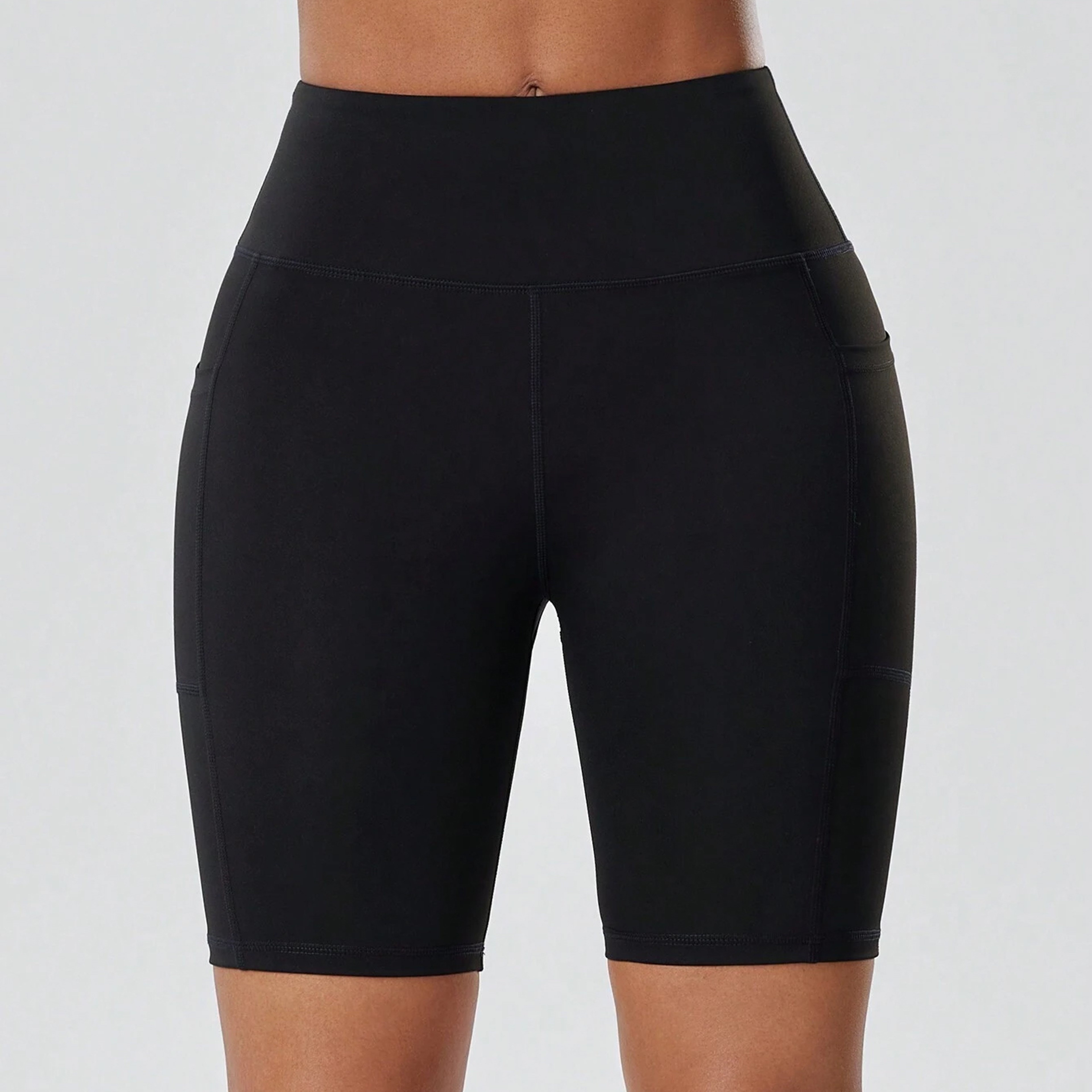 Womens High Waisted Biker Shorts With Pockets For Yoga And Workouts 6