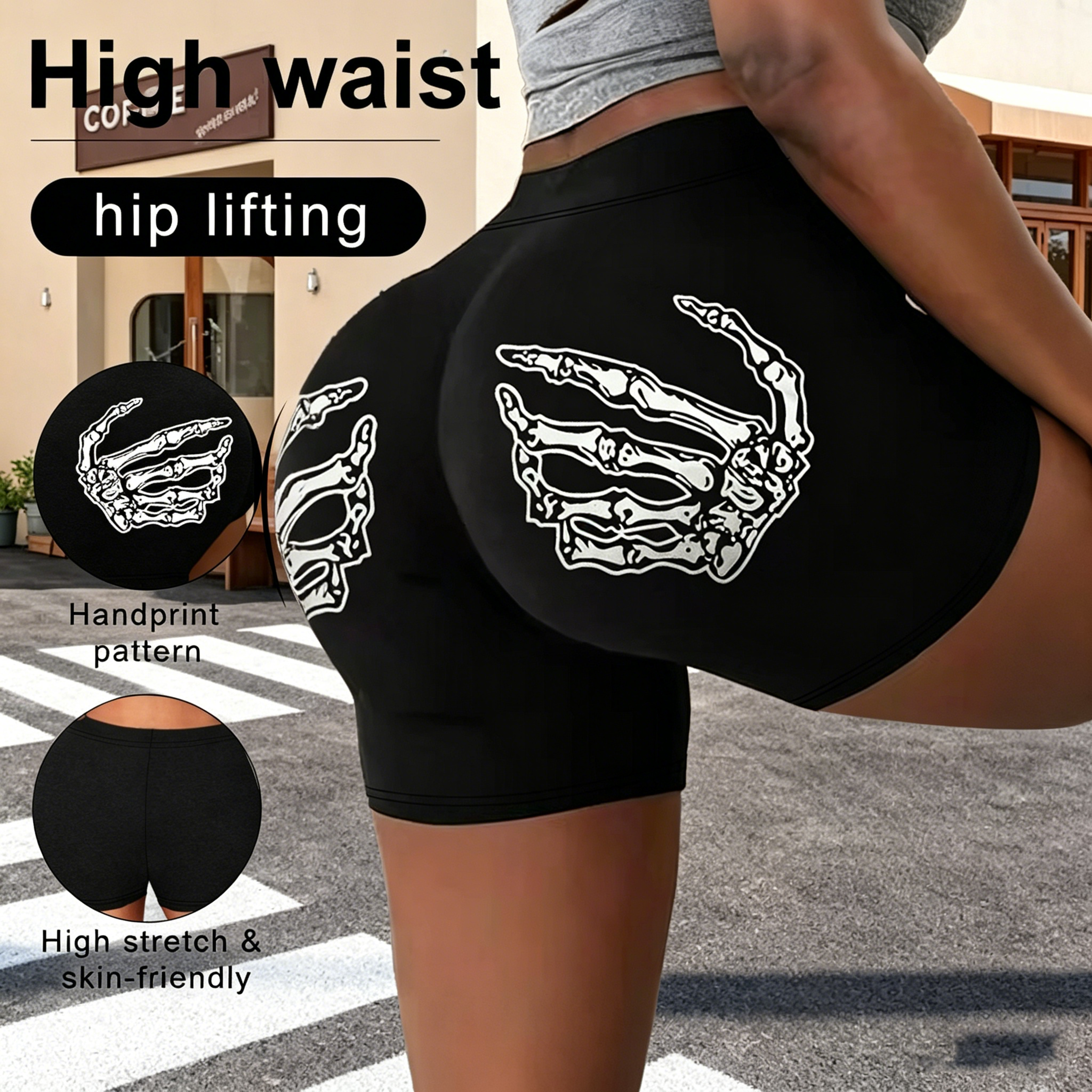 Women's High Waisted Stretch Gym Shorts – Breathable Summer Workout Shorts – view 1