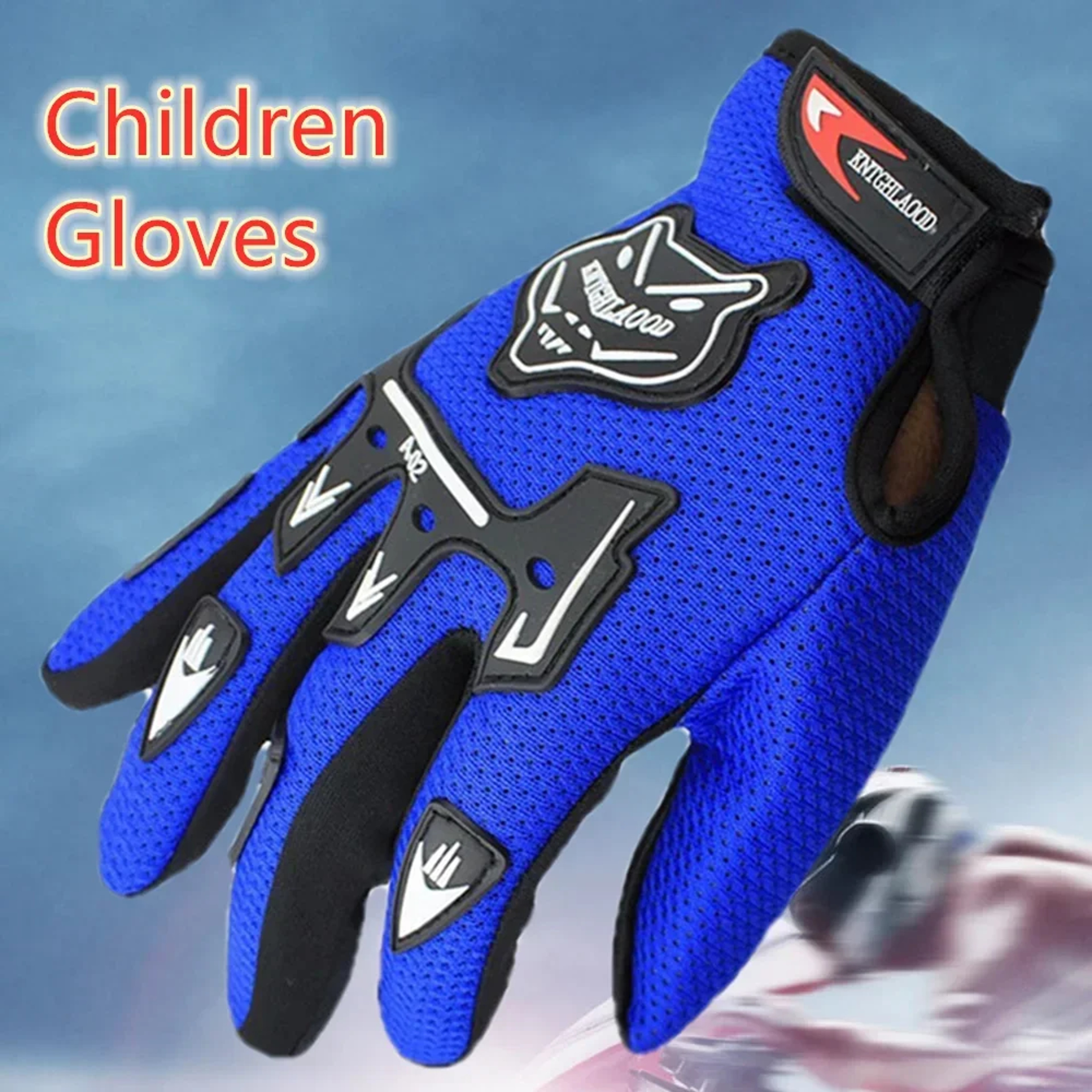 Kids Full Finger Motorcycle Gloves  Breathable Motocross Riding Gloves 2