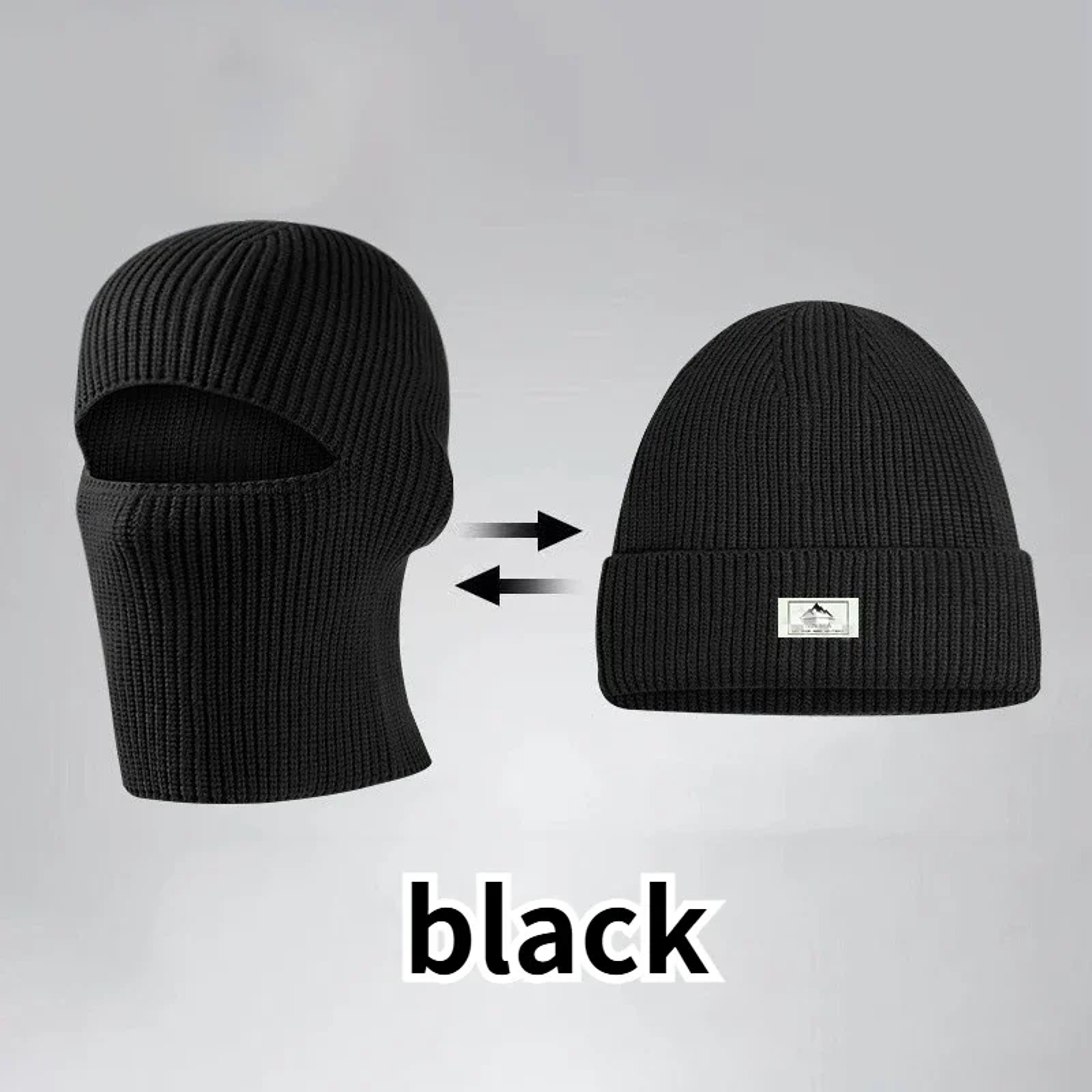 2in1 Winter Balaclava Beanie Hat  Warm Windproof FullFace Ski Mask 10