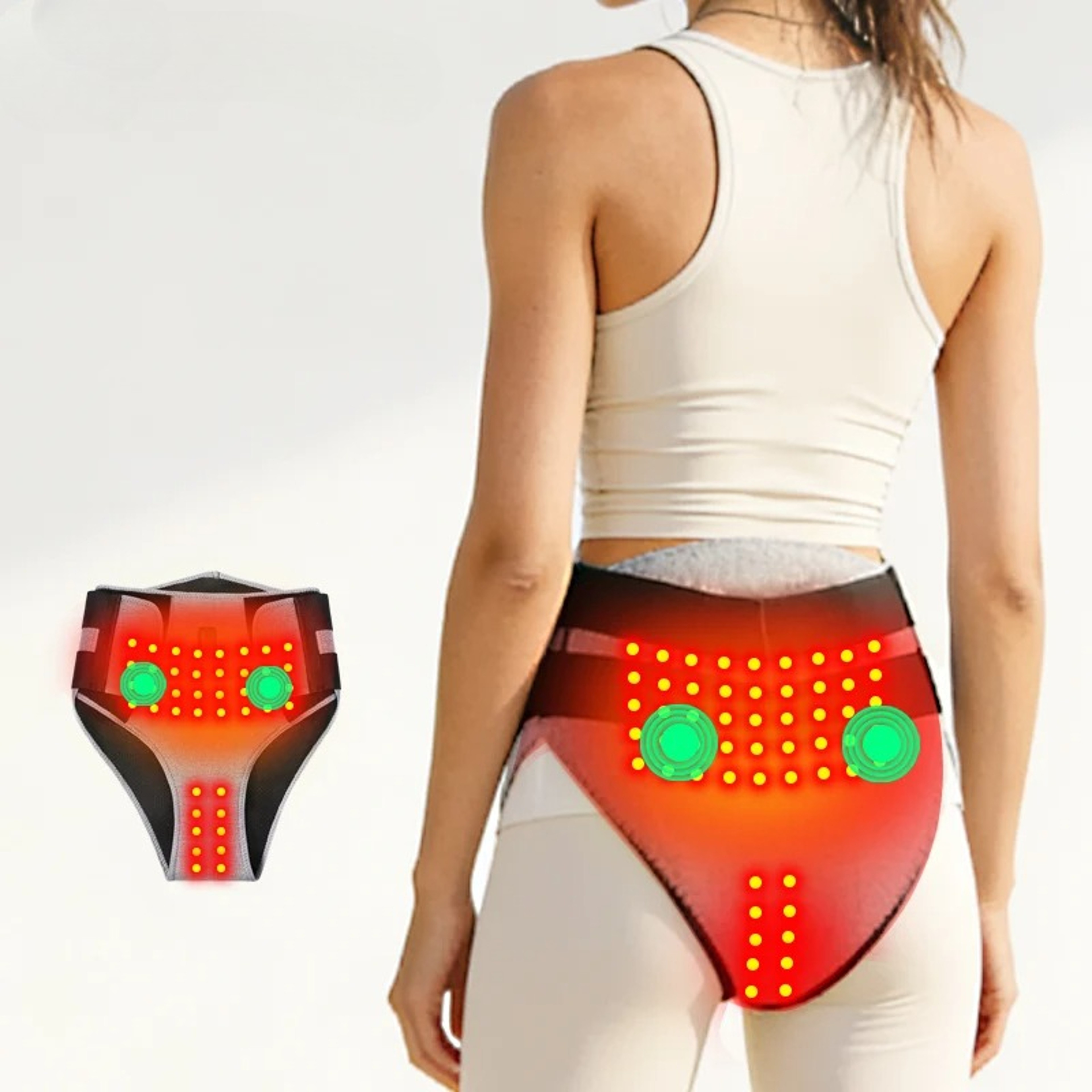 Red Light Heated Shorts for Women with Abdominal Massage and 3 Adjustable Modes – view 1