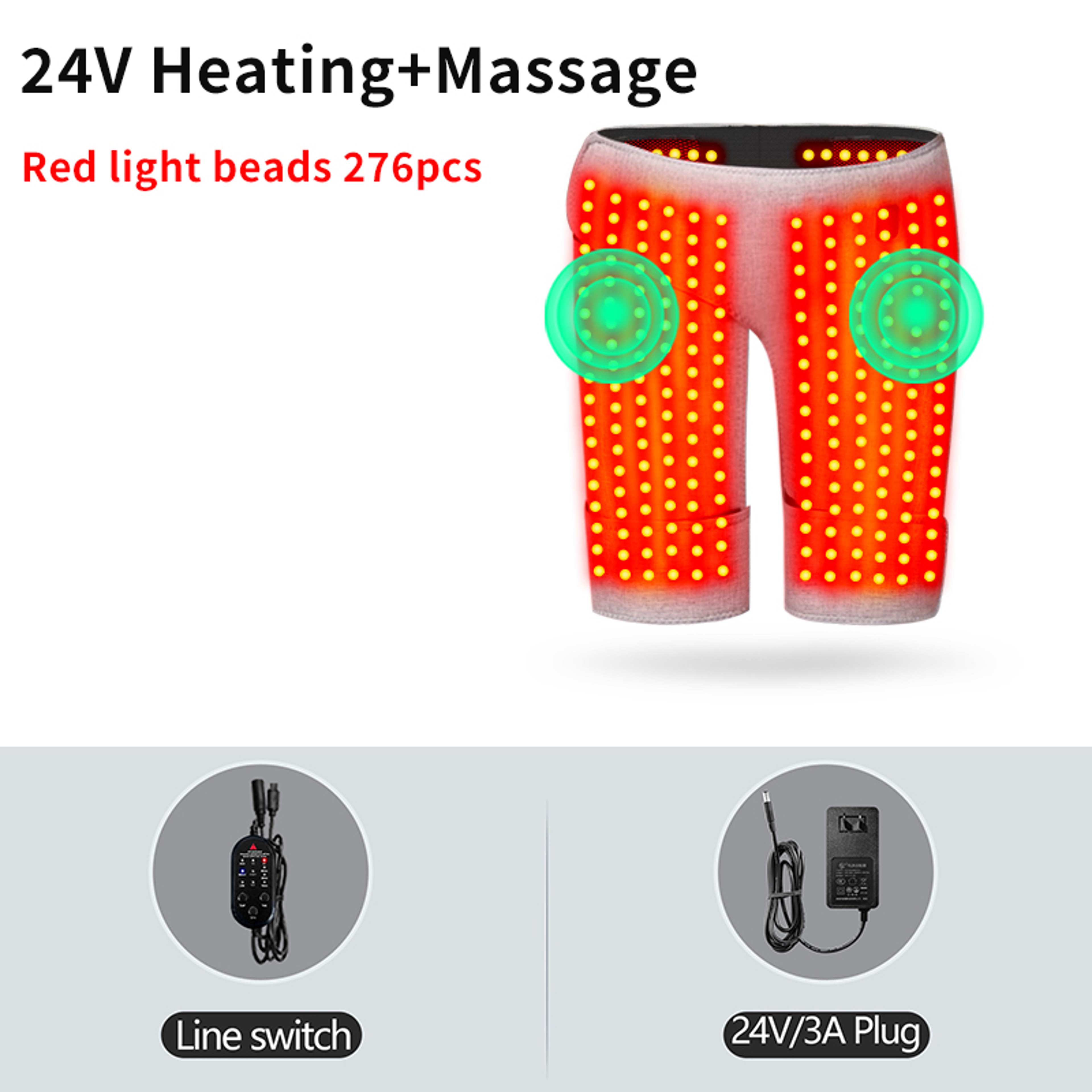 Red Light Heated Shorts for Women with Abdominal Massage and 3 Adjustable Modes – view 9