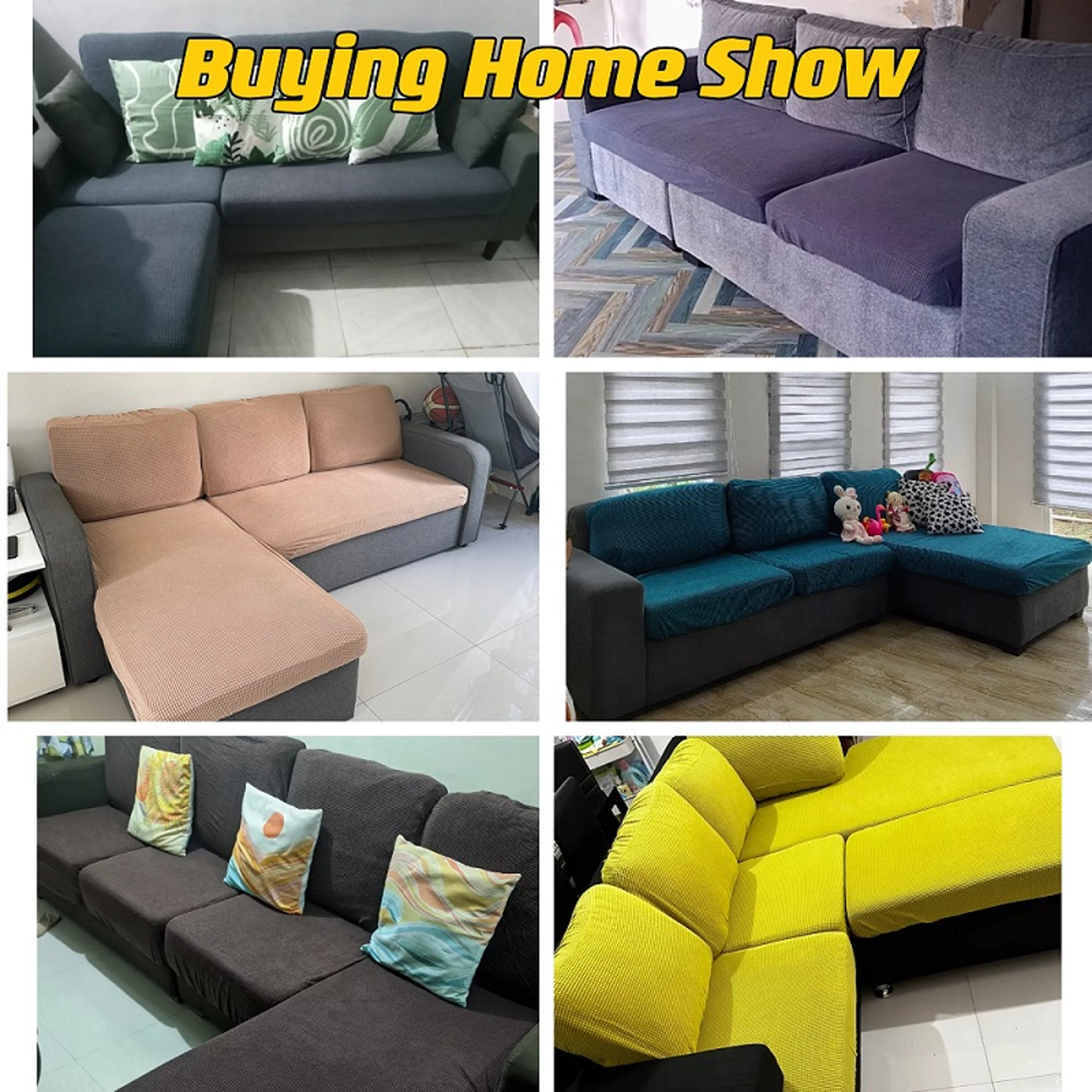 Polar Fleece Sofa Cushion Cover With Elastic AntiSlip Design 6