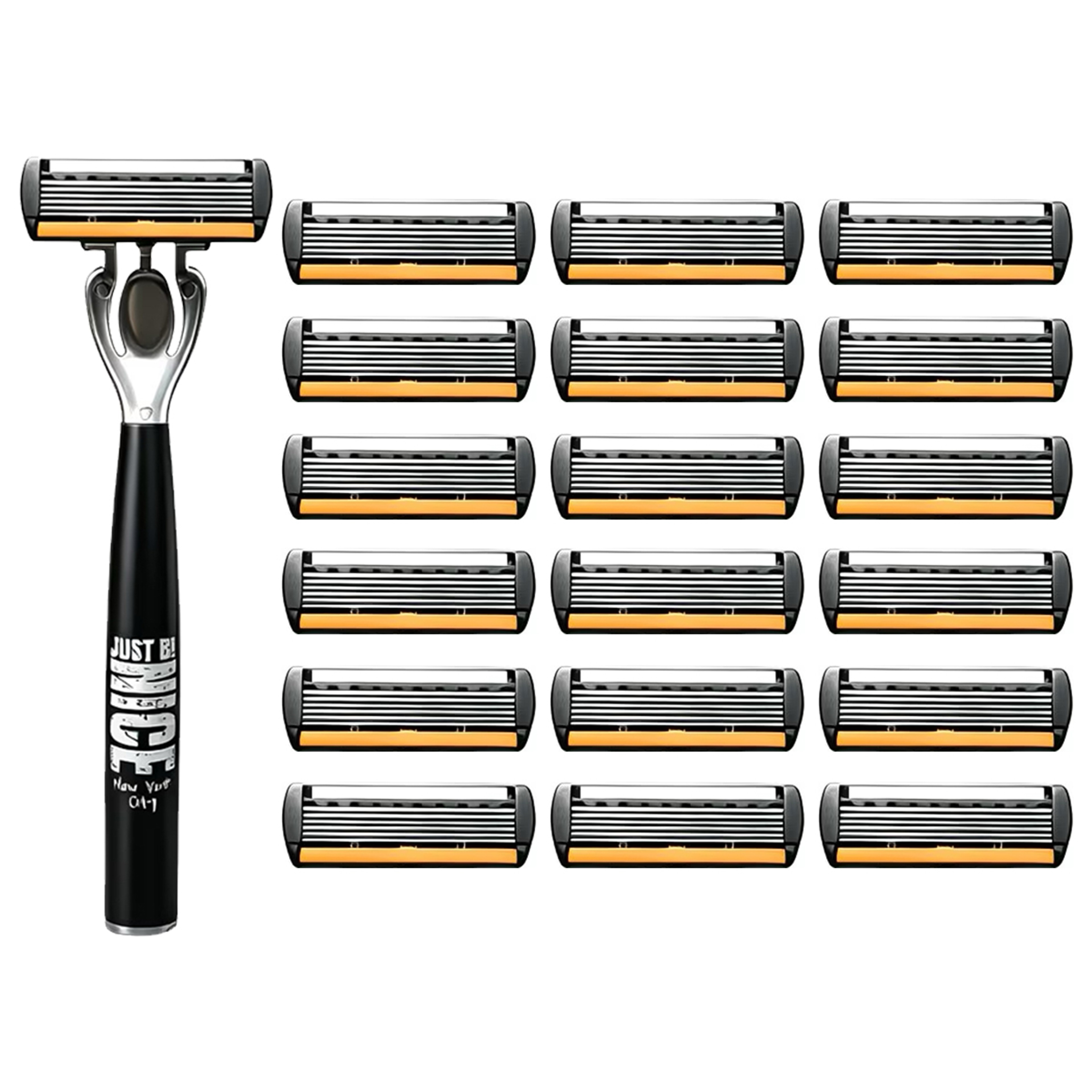 Mens Manual Safety Razor With 6 Stainless Steel Blades And Aloe Vera Strip 11