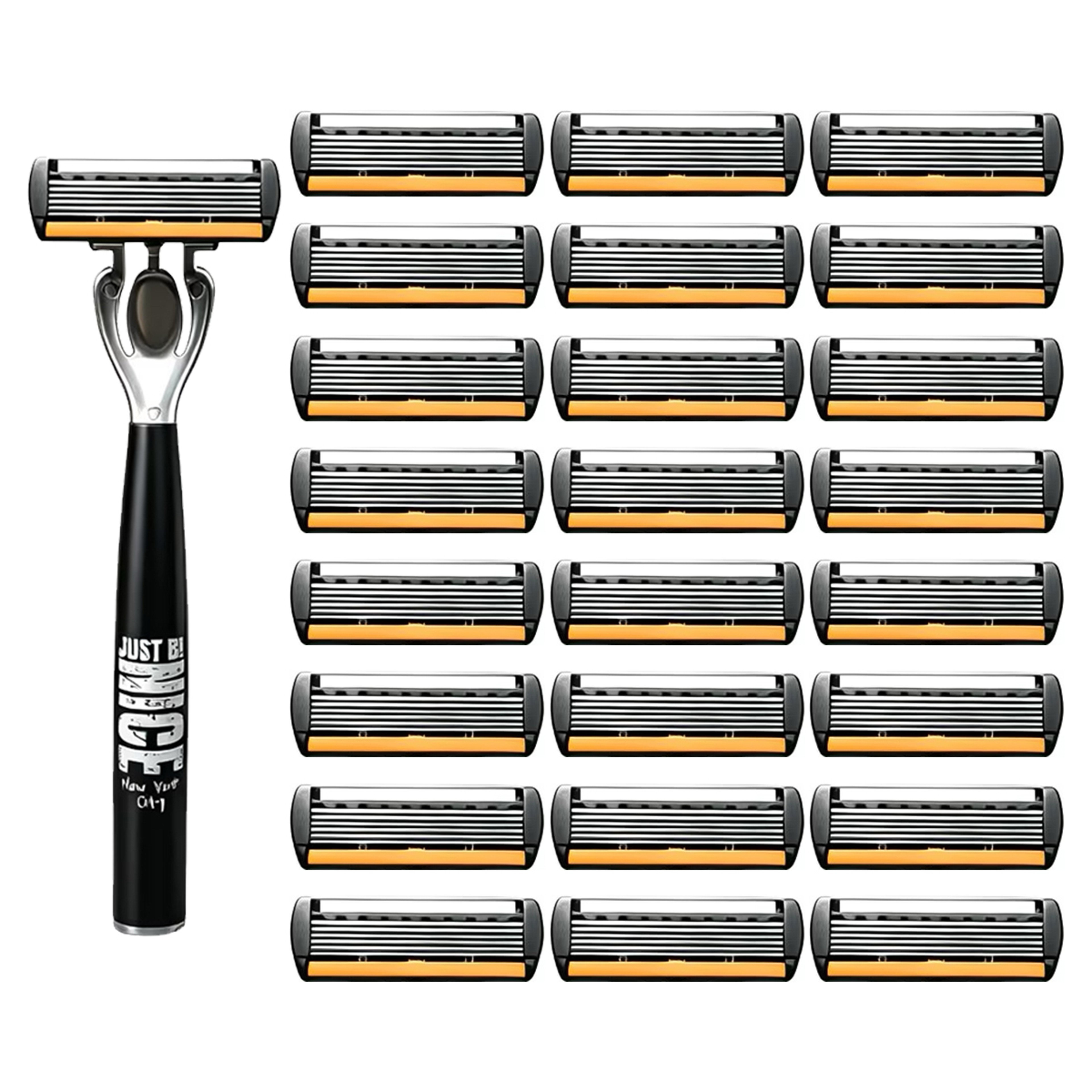 Mens Manual Safety Razor With 6 Stainless Steel Blades And Aloe Vera Strip 14