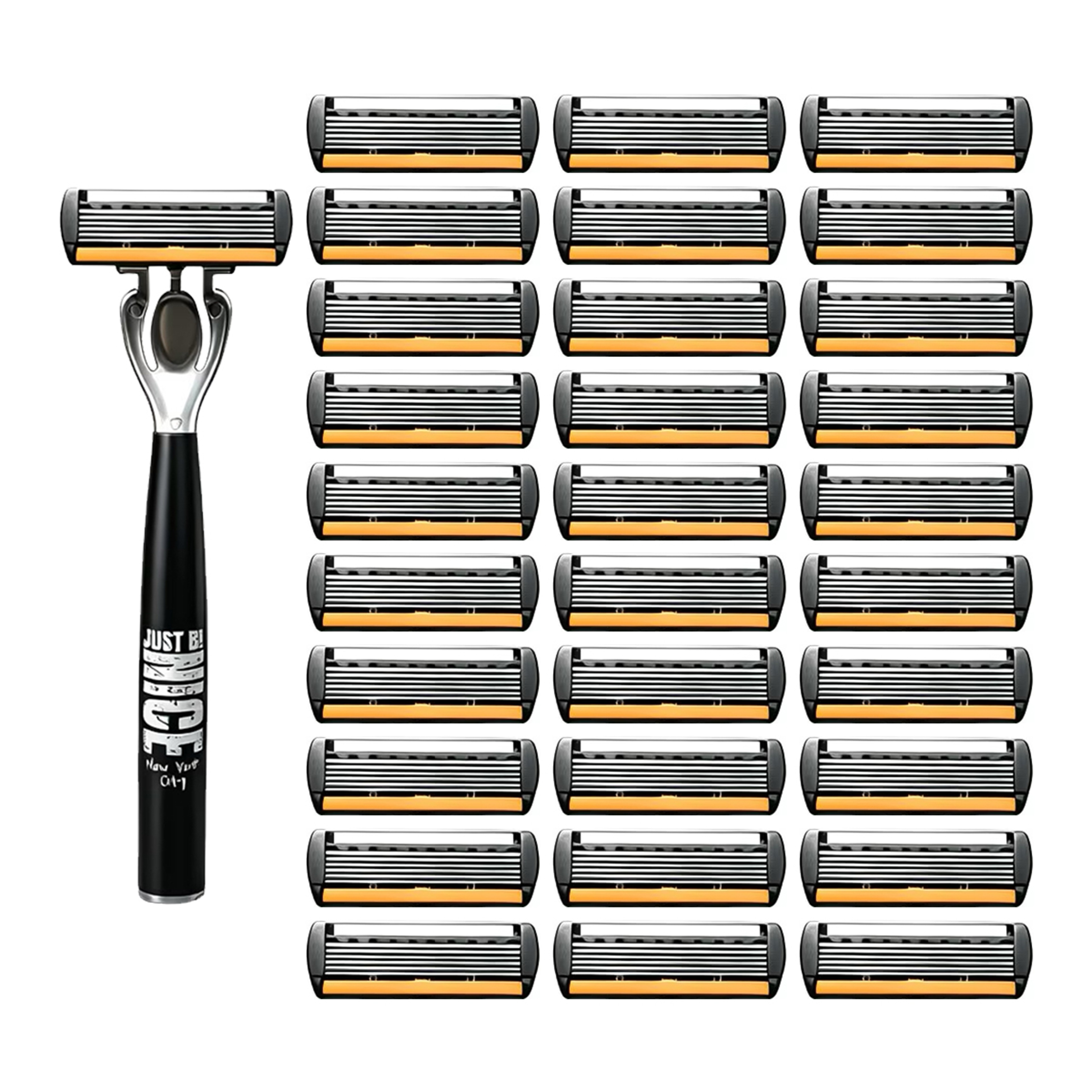 Mens Manual Safety Razor With 6 Stainless Steel Blades And Aloe Vera Strip 13