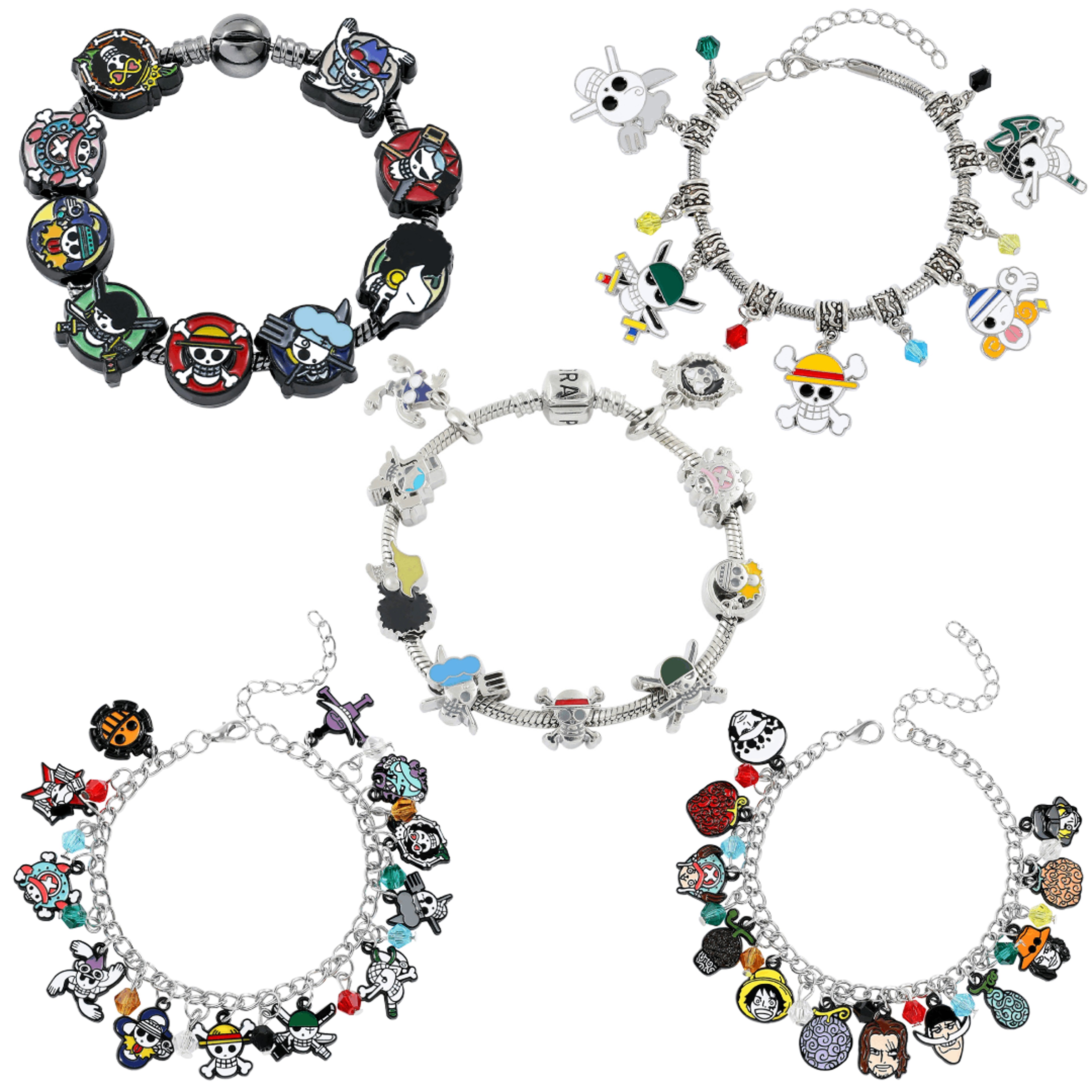 Anime Skull Charm Bracelet Inspired By Luffy For Cosplay And Everyday Wear 0