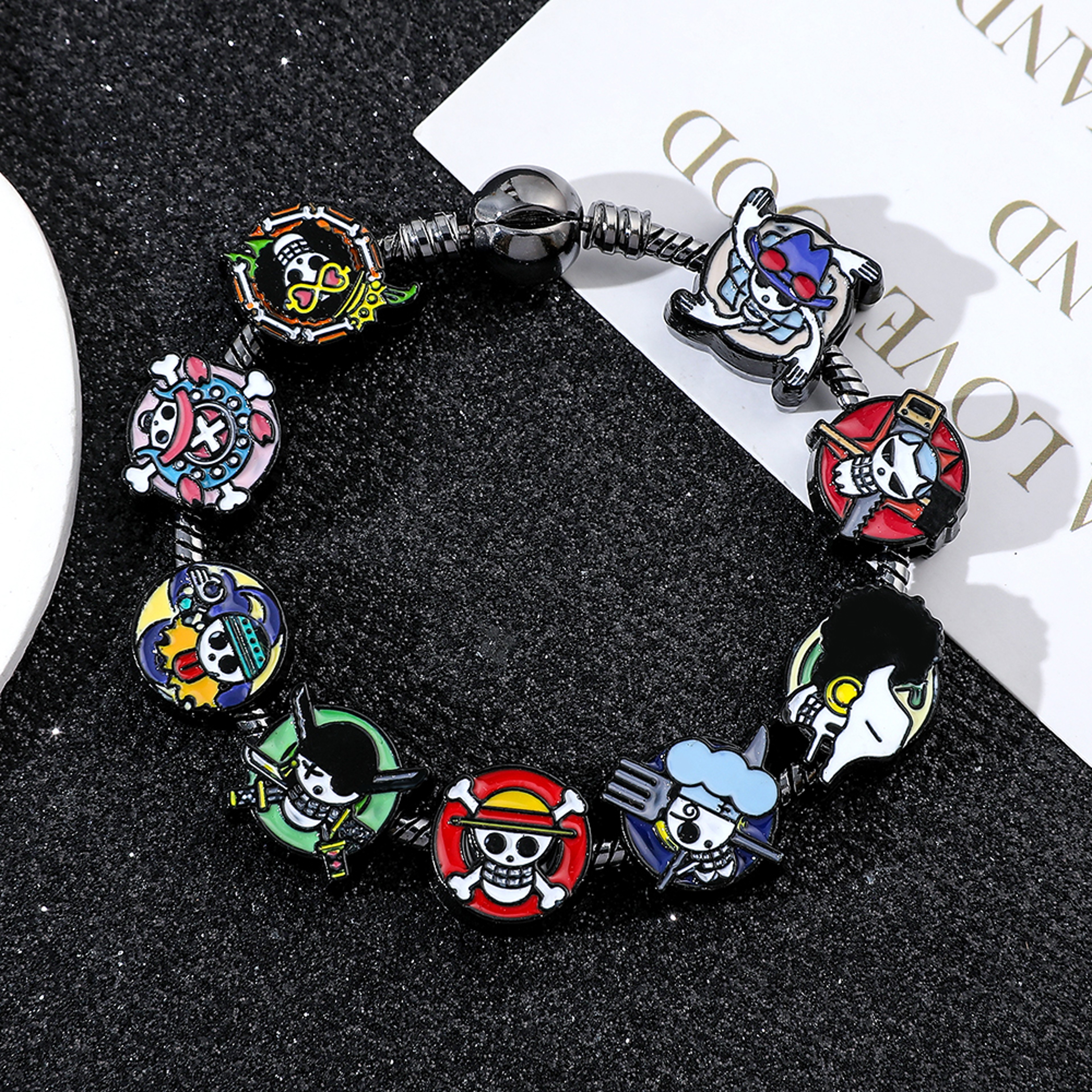 Anime Skull Charm Bracelet Inspired By Luffy For Cosplay And Everyday Wear 2