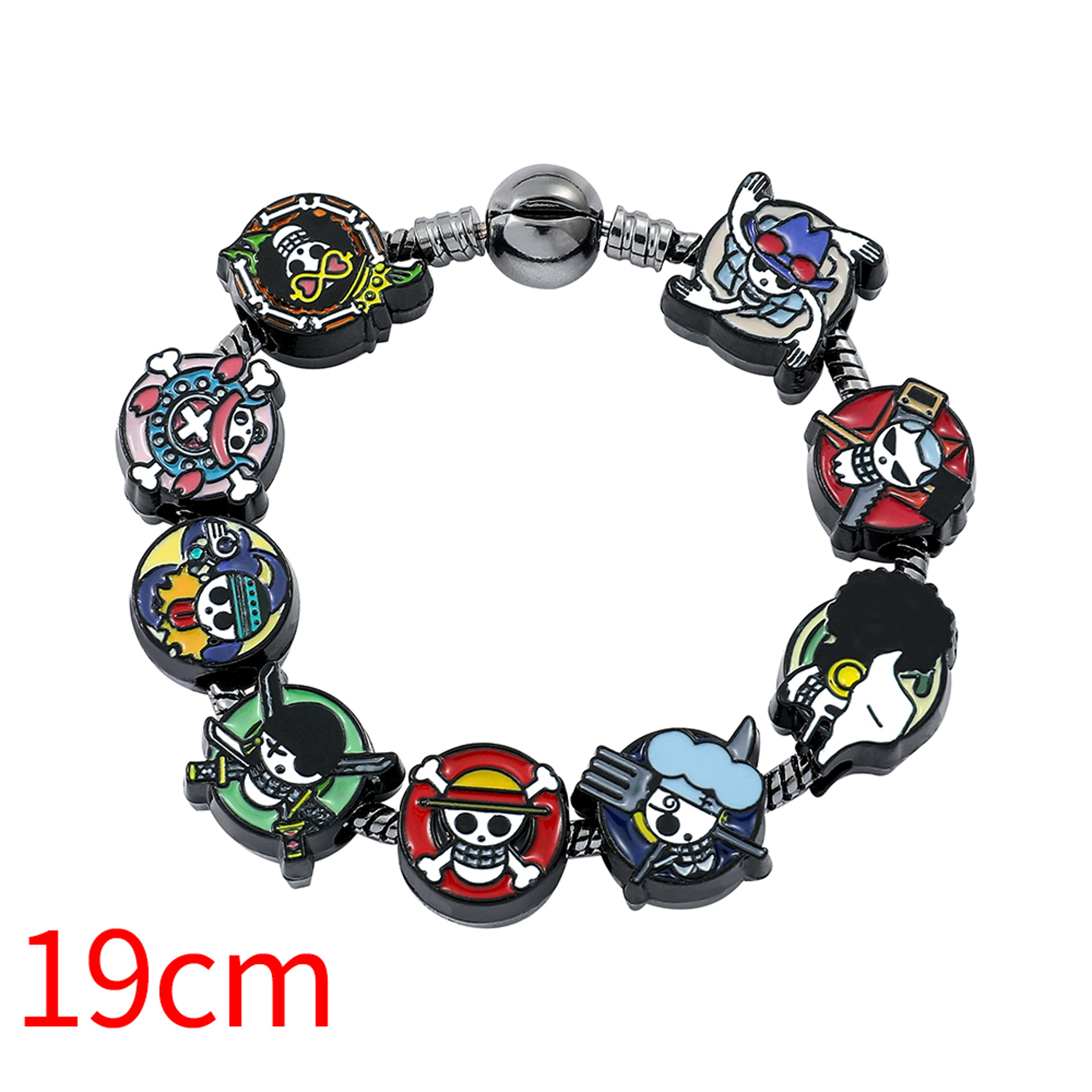 Anime Skull Charm Bracelet Inspired By Luffy For Cosplay And Everyday Wear 12