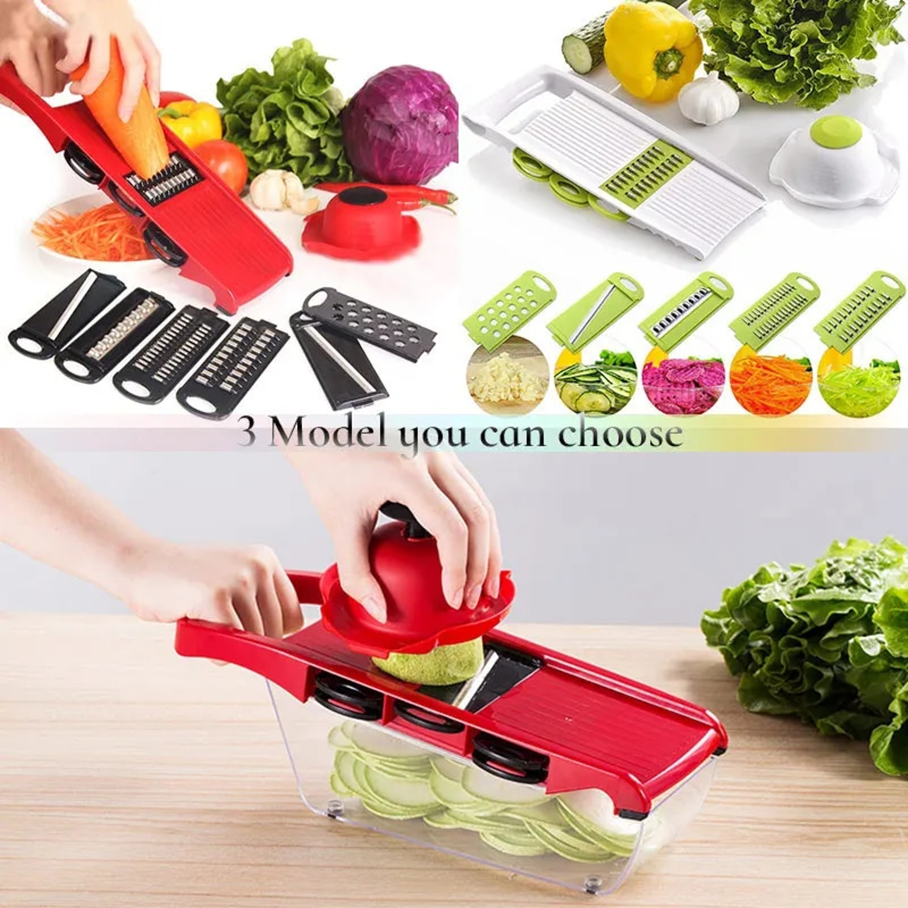 Myvit Vegetable Cutter: Steel Blade Slicer, Potato Peeler, Cheese Grater & More - Kitchen Accessories – view 6
