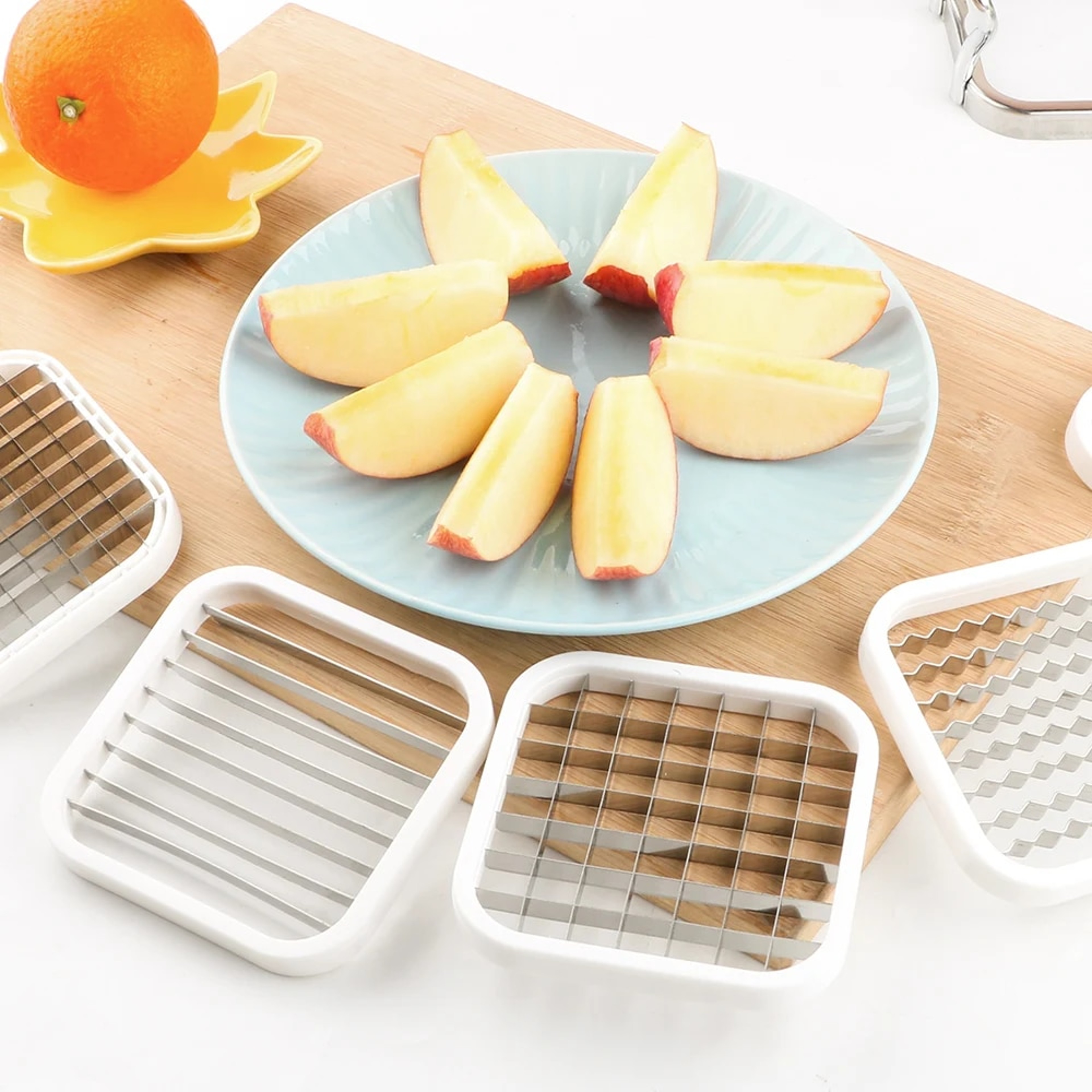 Multi-Functional Stainless Steel 5pcs Set: Kitchen Utensils for Apple, Pear, Potato Chips, Vegetable, and Fruit – view 3