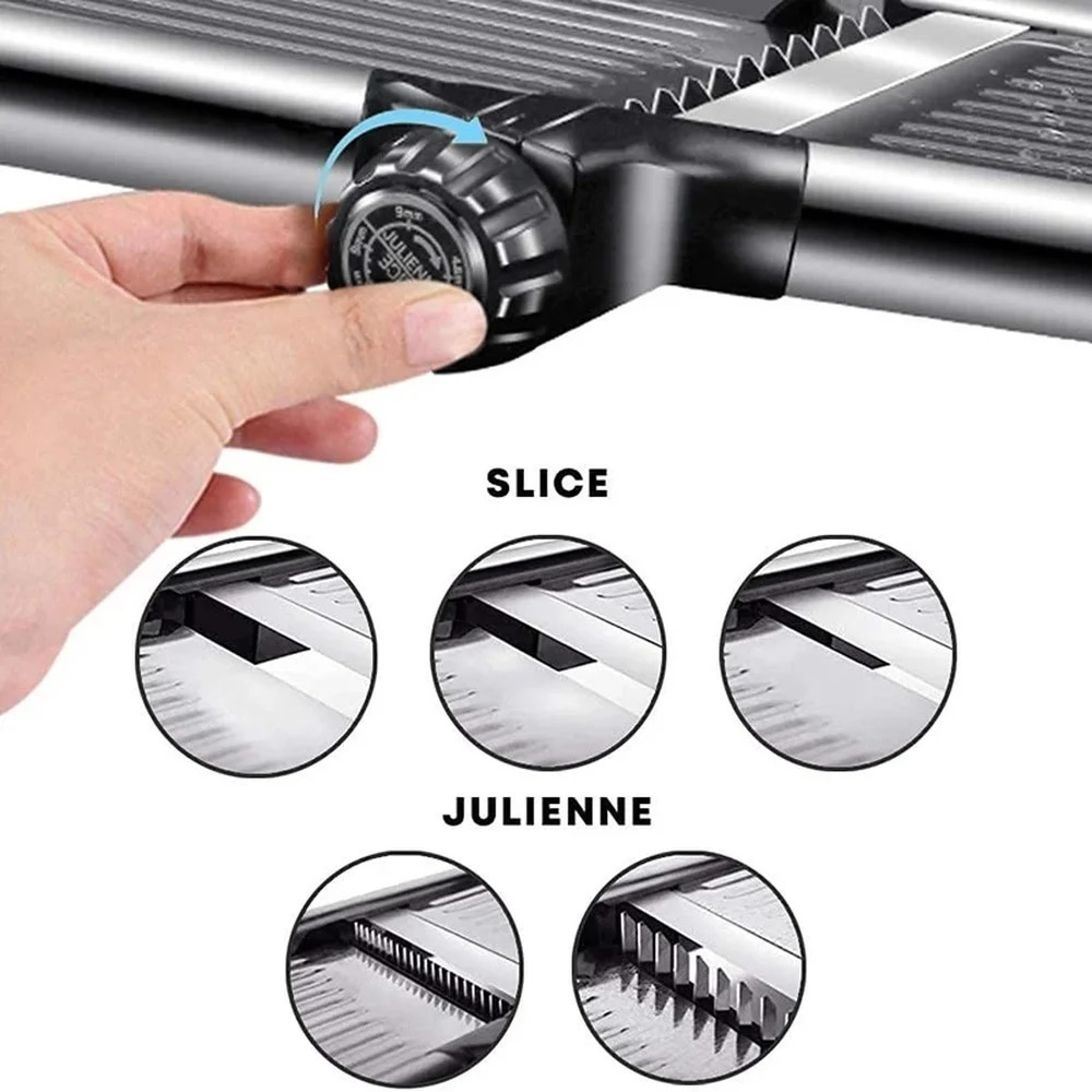 304 Stainless Steel Adjustable Mandoline Vegetable Slicer - Professional Cutter & Grater with Blades | Kitchen Gadgets – view 3