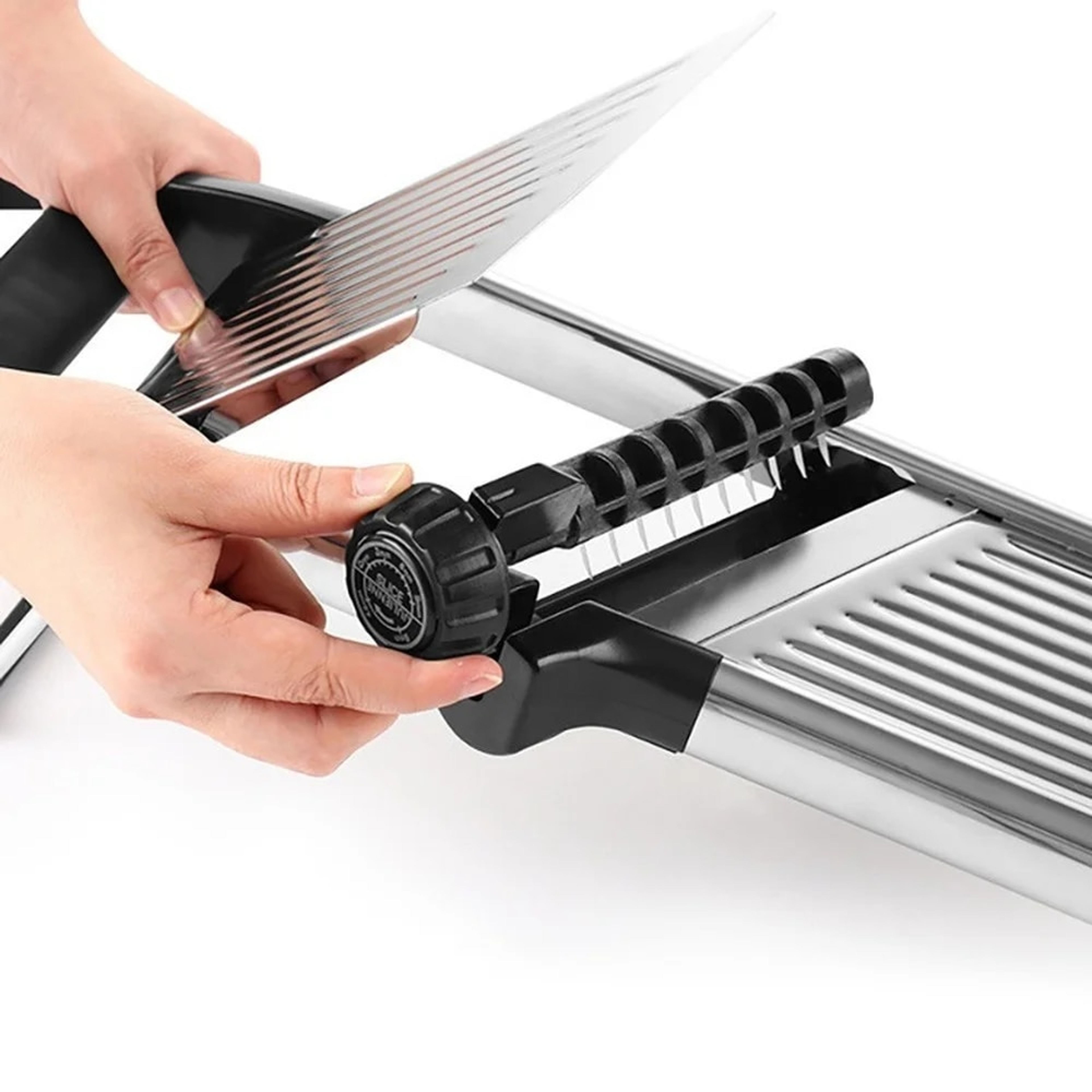 304 Stainless Steel Adjustable Mandoline Vegetable Slicer - Professional Cutter & Grater with Blades | Kitchen Gadgets – view 5