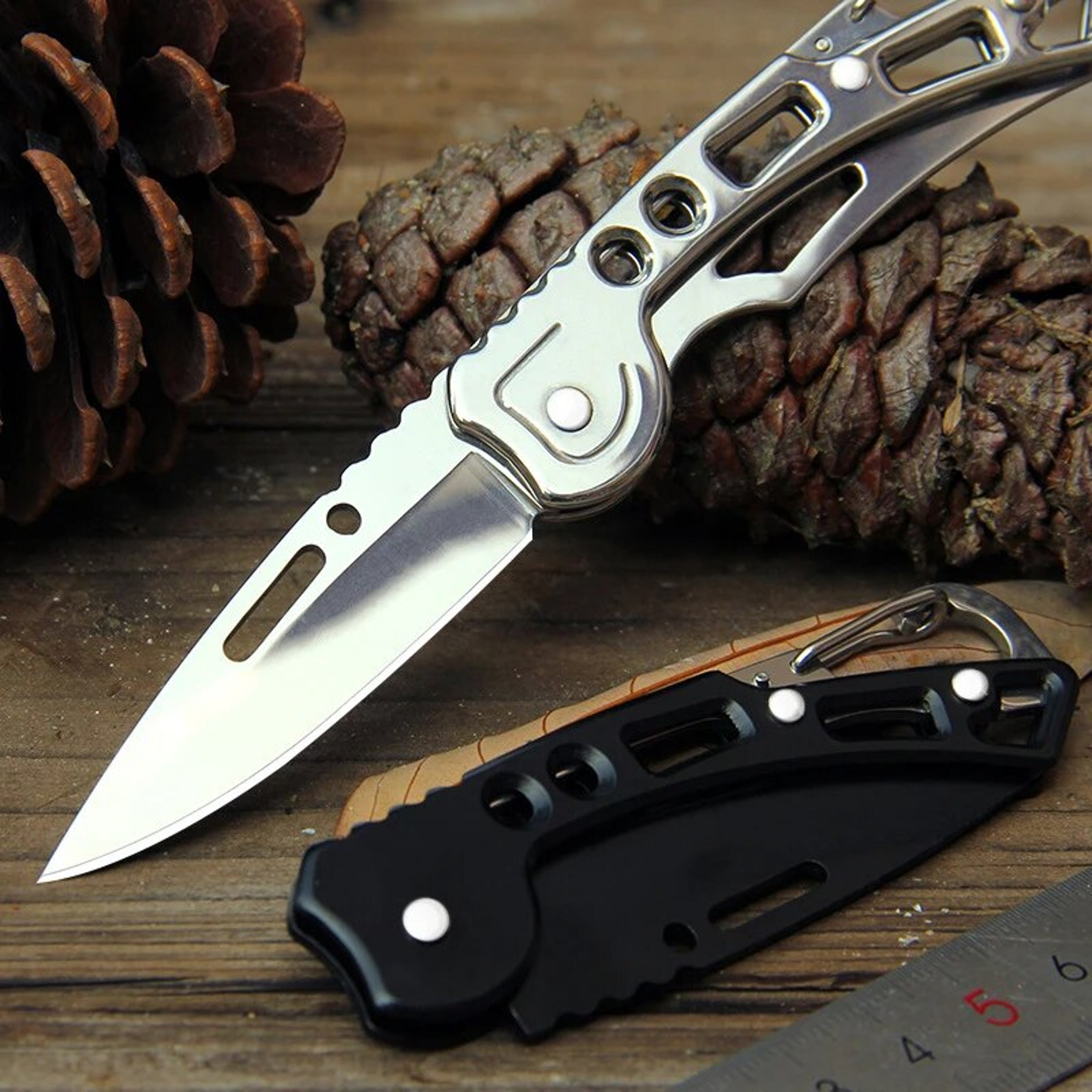 Multifunctional Folding Pocket Knife - Perfect Father's Day Gift: Outdoor Survival, Scissors, Bottle Opener, Saw, & Mor – view 1