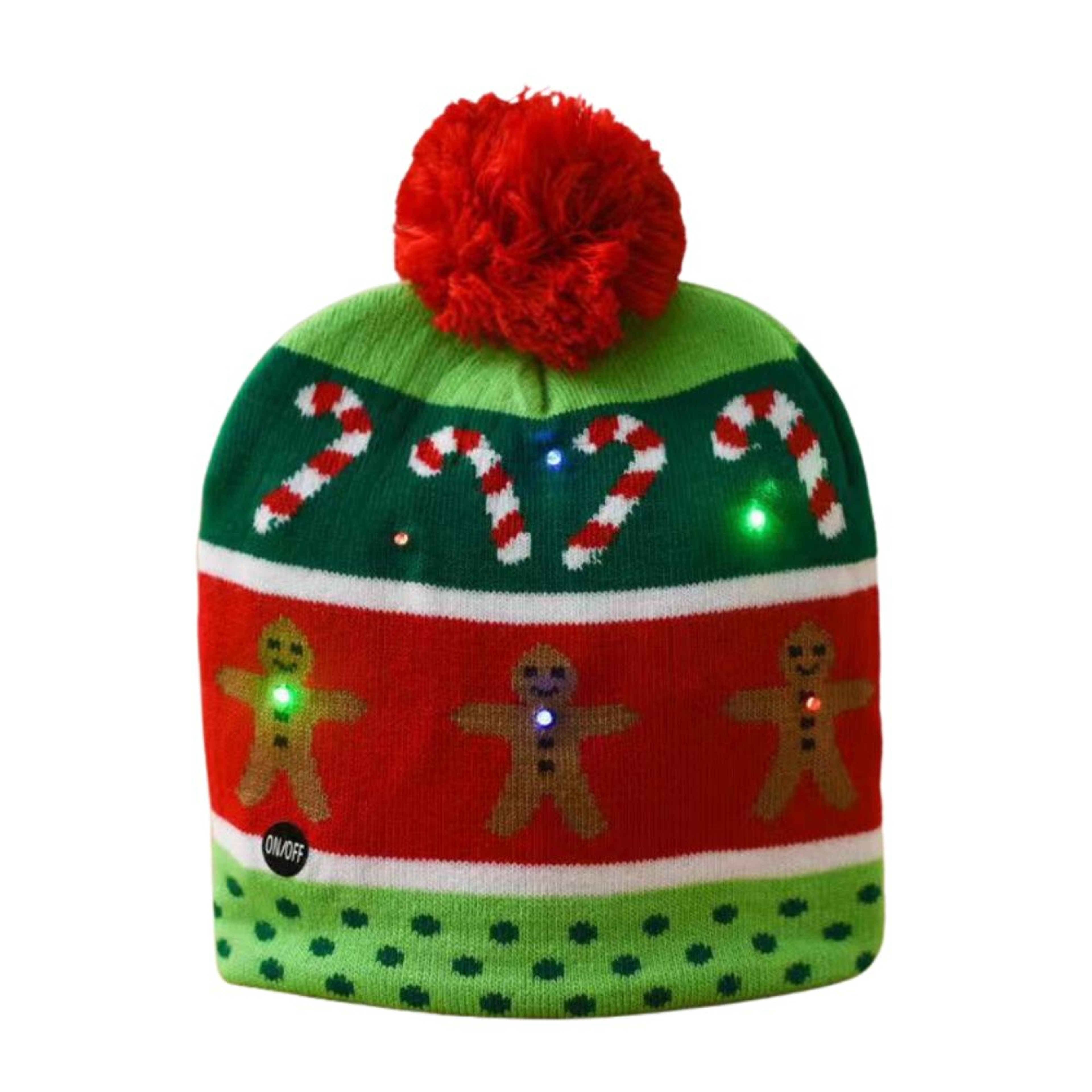 New Year LED Christmas Hat Sweater Knitted Beanie Xmas Light Up Gift for Kids Decorations – view 14