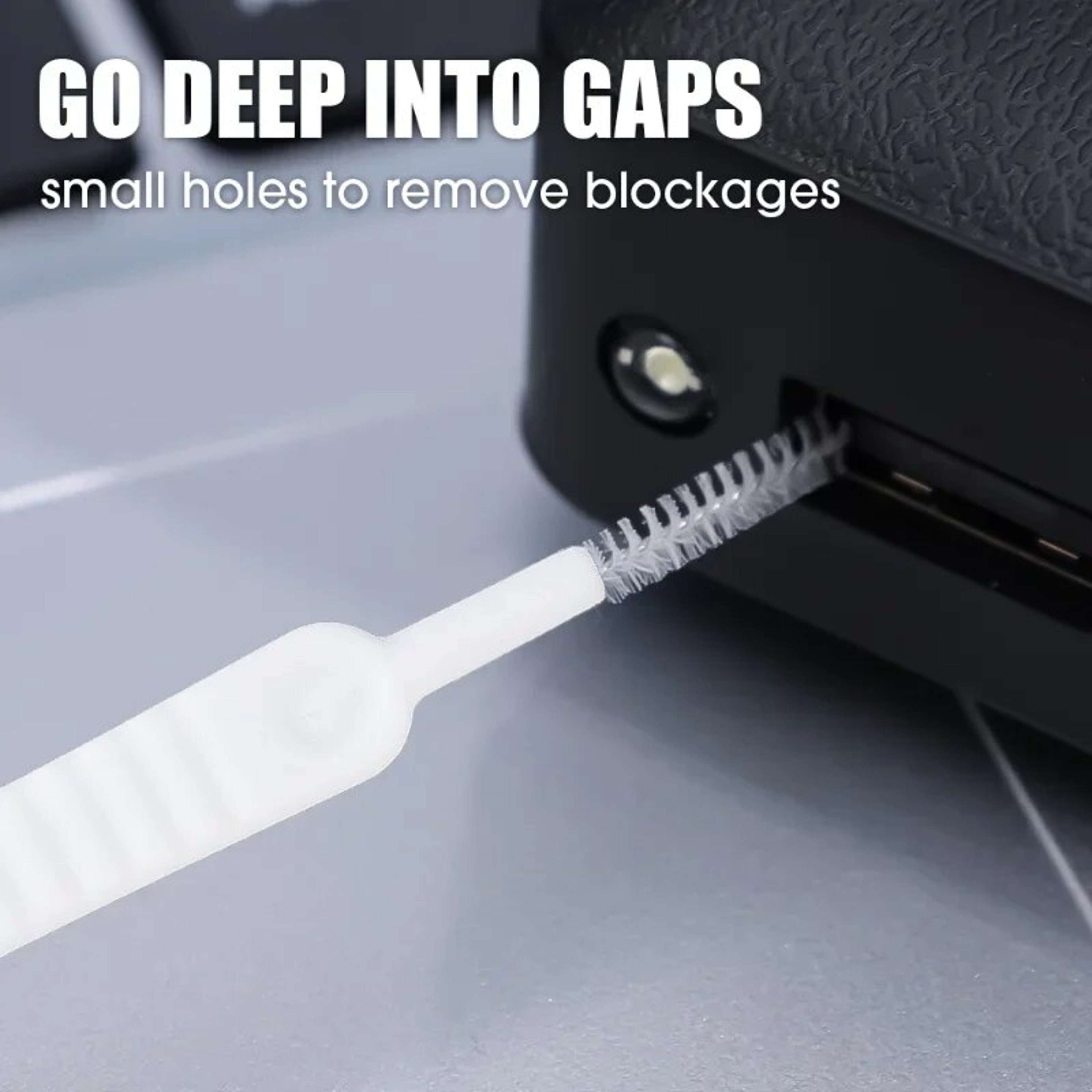 Micro Nylon Shower Head Cleaning Brush for Household - Anti-clogging Tool for Bathroom, Toilet, Phone Hole & Pore Gap – view 4