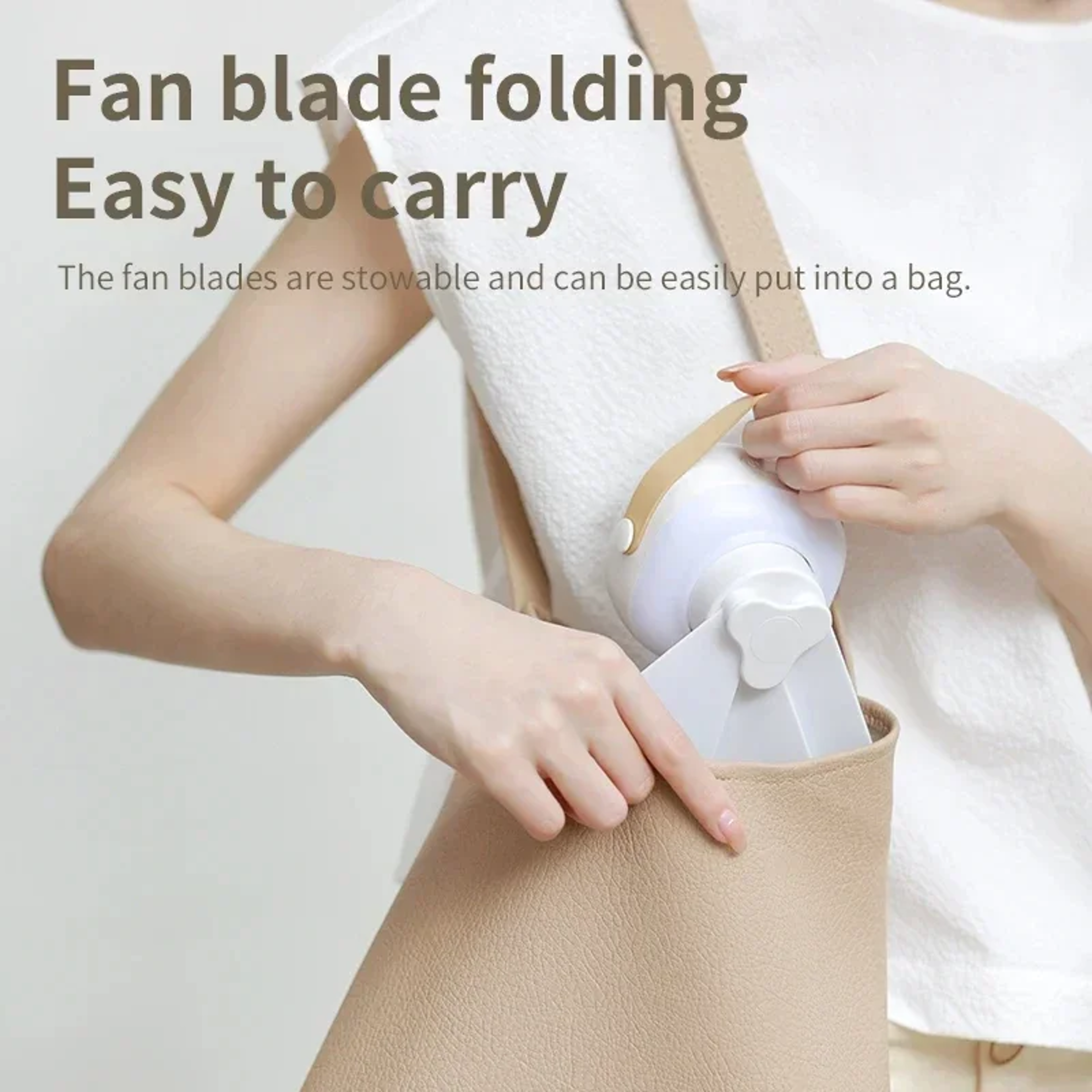 Rechargeable fan with night light for bedroom
