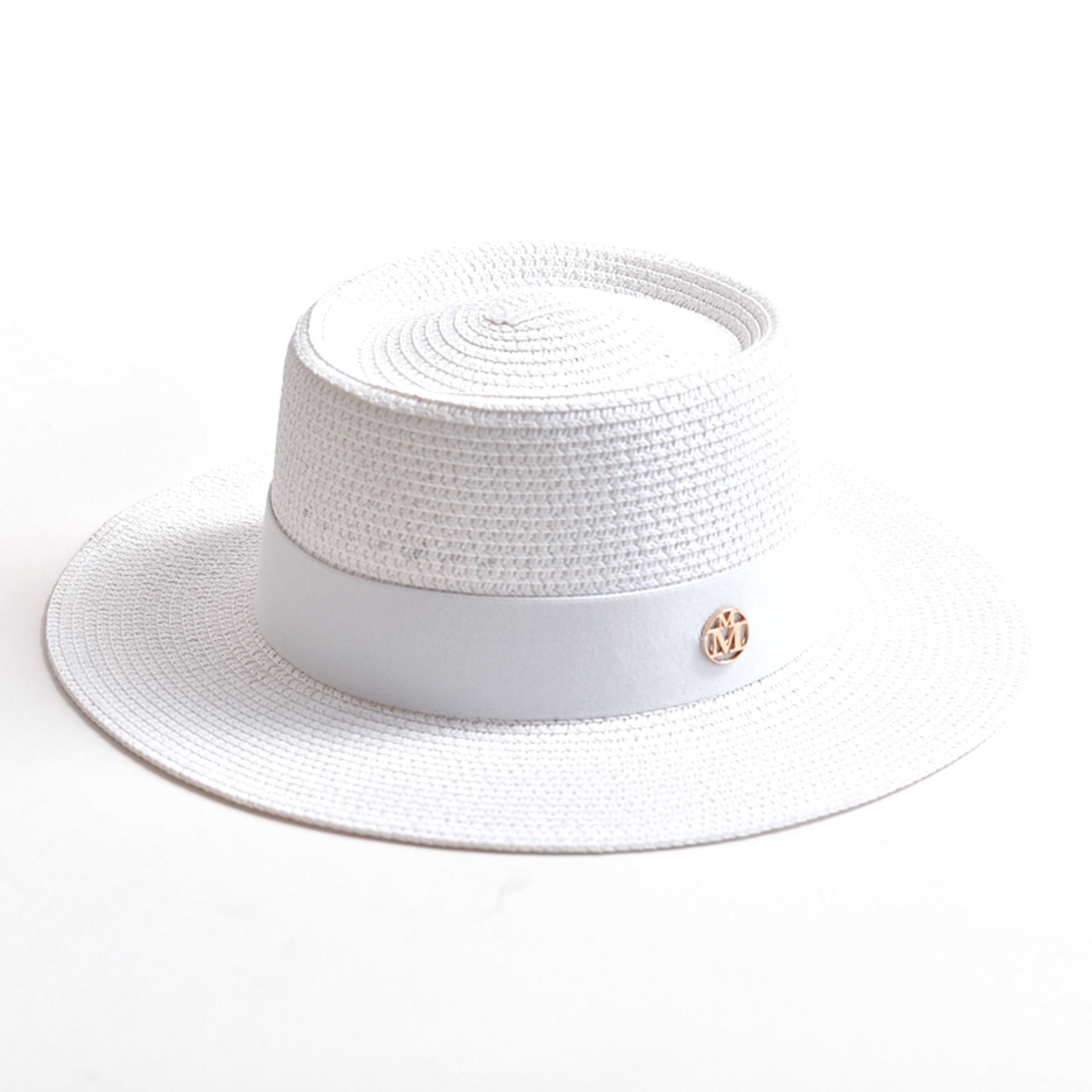 Wide Brim Straw Sun Hat For Women Beach Travel Ribbon Summer Hat 1