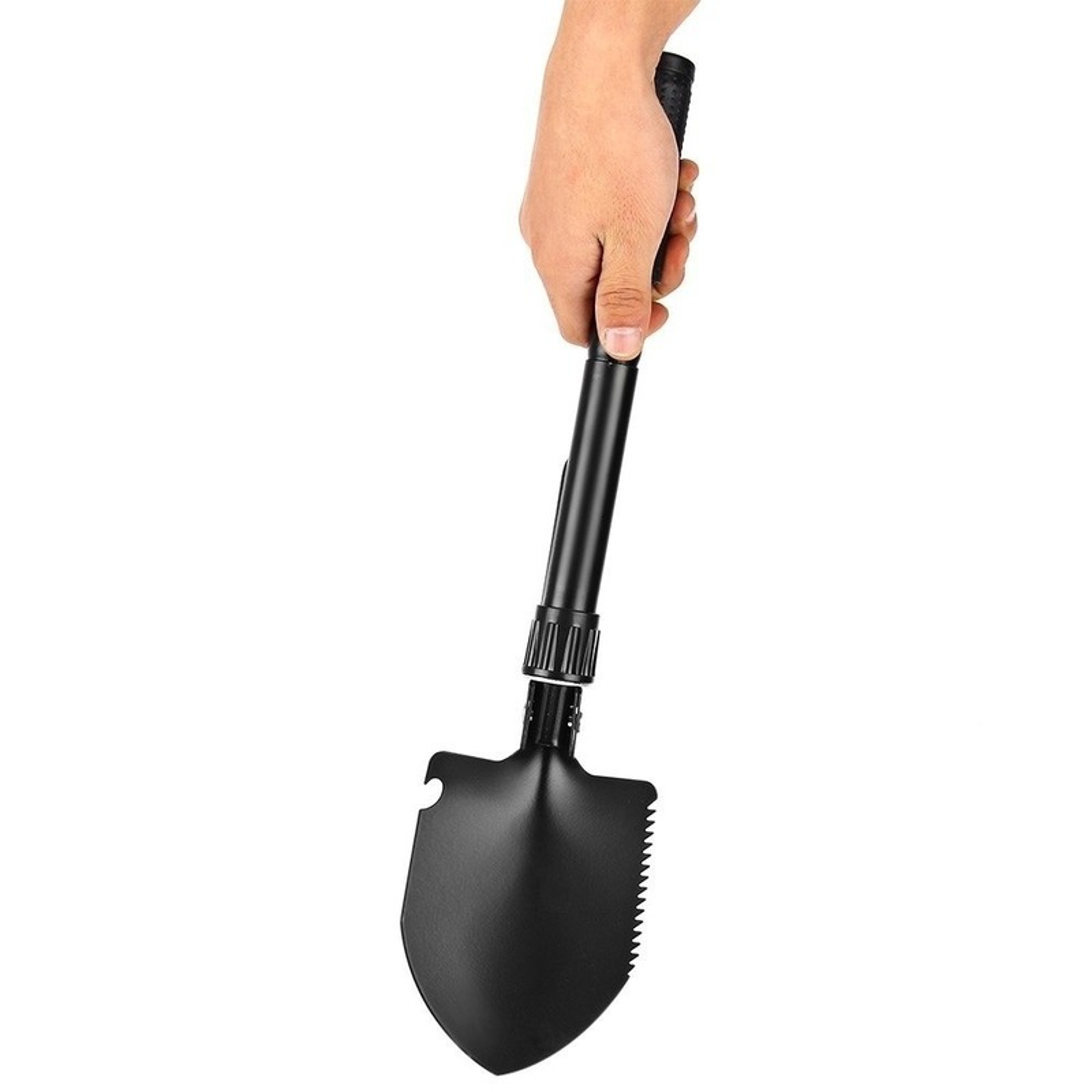 Foldable Survival Shovel with Compass Portable Camping Entrenching Tool – view 2