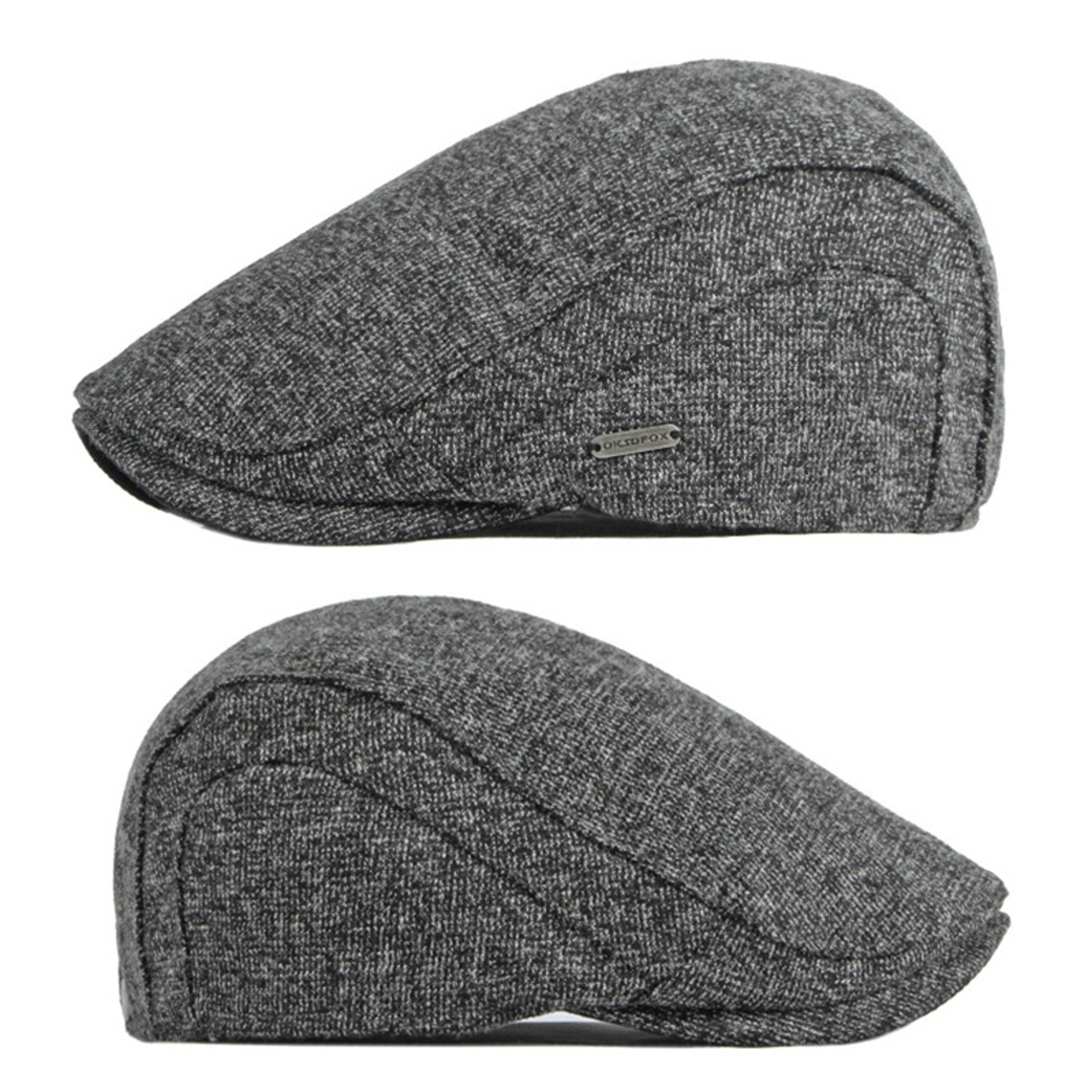 Vintage Herringbone Newsboy Cap Unisex Gatsby Ivy Flat Hat for Autumn Winter – view 3