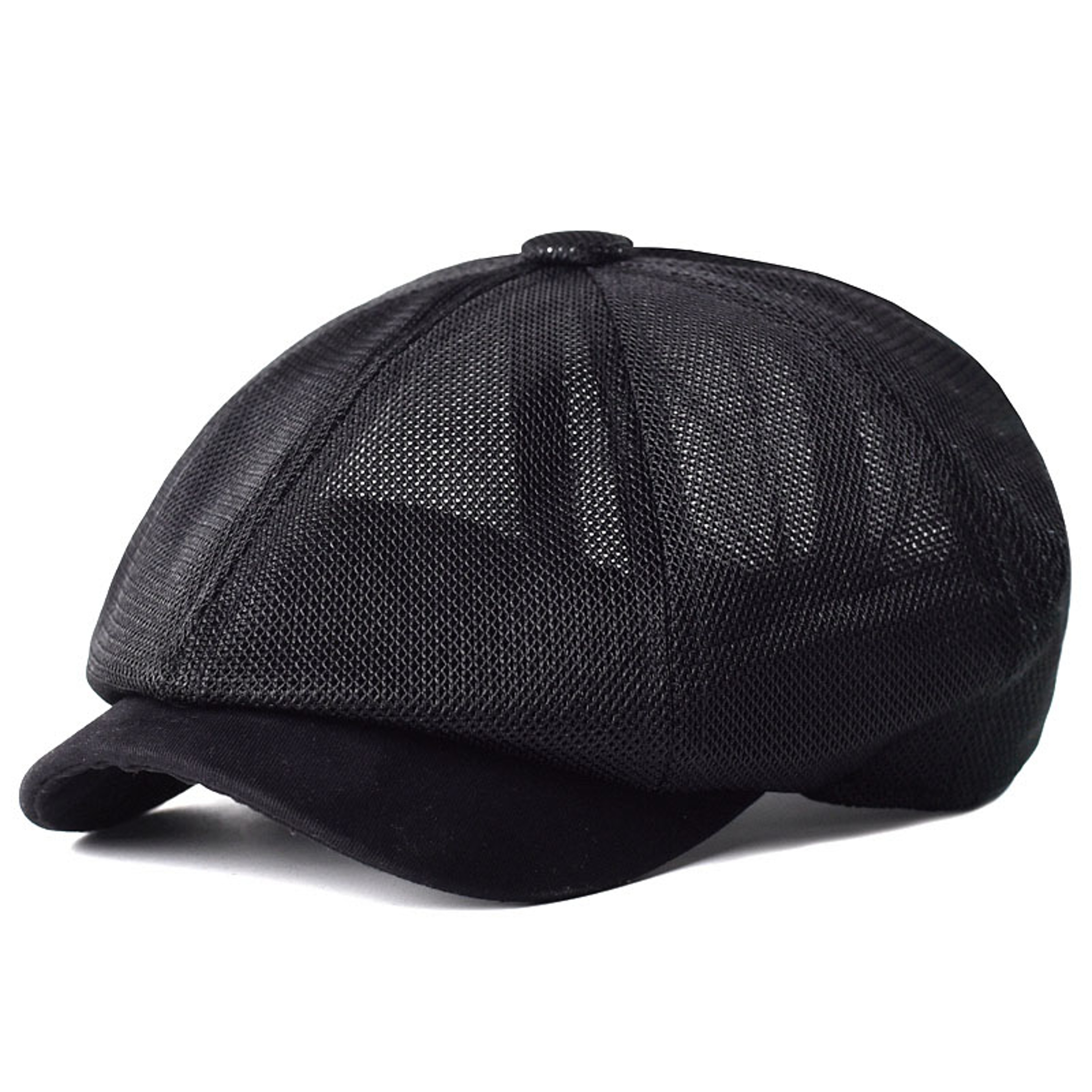 Breathable Mesh Newsboy Cap Lightweight Summer Flat Cap Retro Beret Hat 0