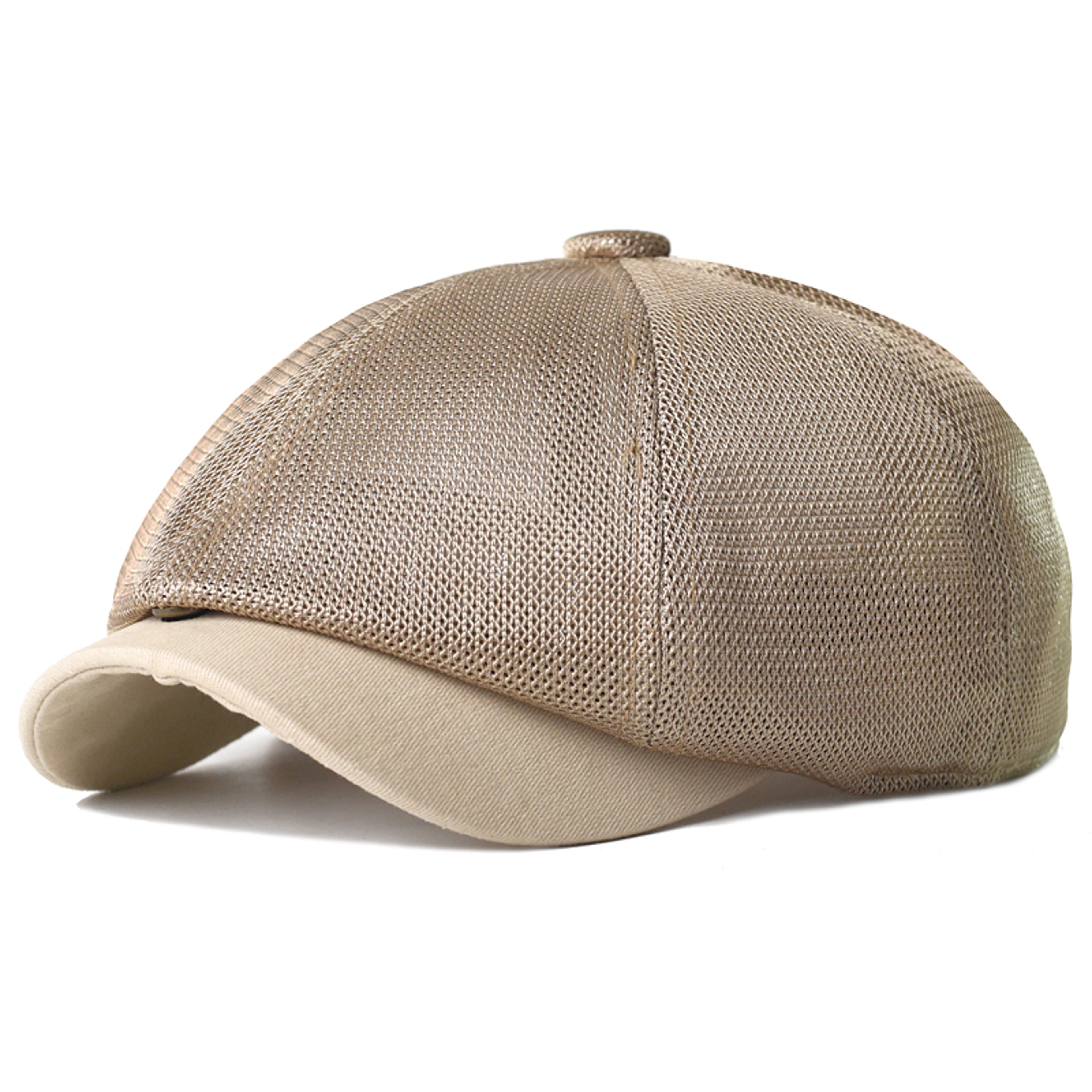 Breathable Mesh Newsboy Cap Lightweight Summer Flat Cap Retro Beret Hat 5