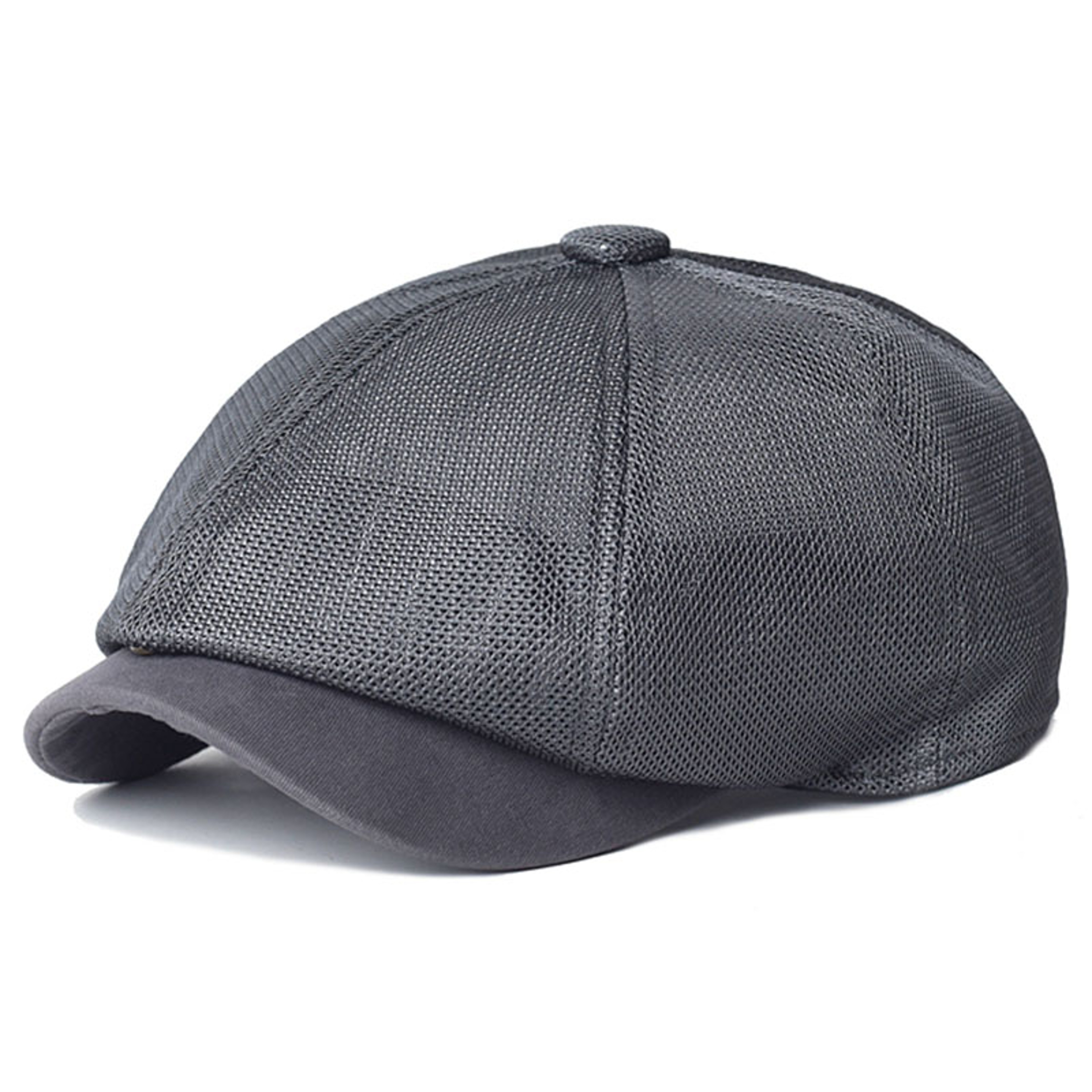 Breathable Mesh Newsboy Cap Lightweight Summer Flat Cap Retro Beret Hat 8