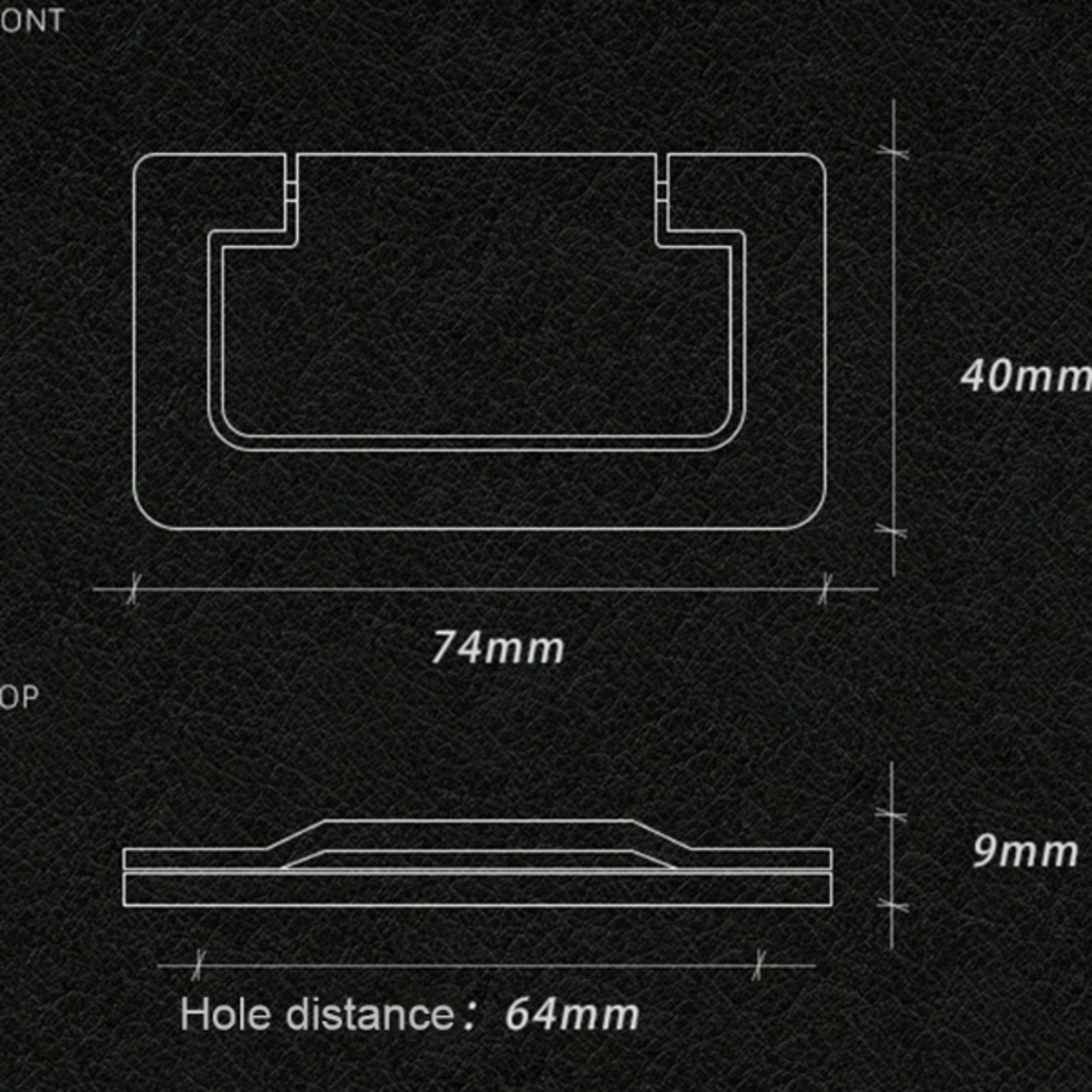 Invisible Cabinet Handle Zinc Alloy Flat Pull for Drawers Doors Furniture