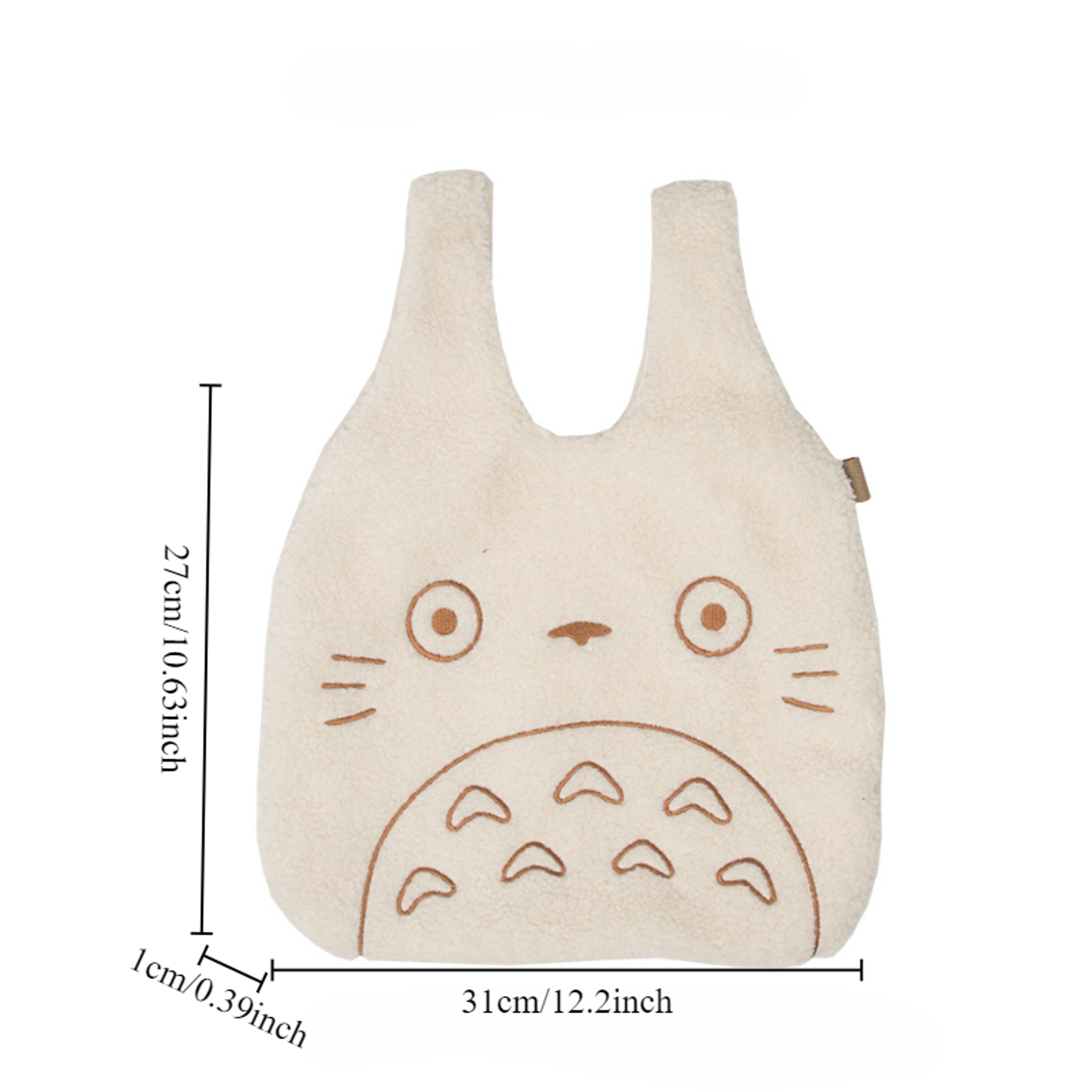 Soft Plush Tote Bag Cute Large Capacity Shoulder Bag For Everyday Style 1