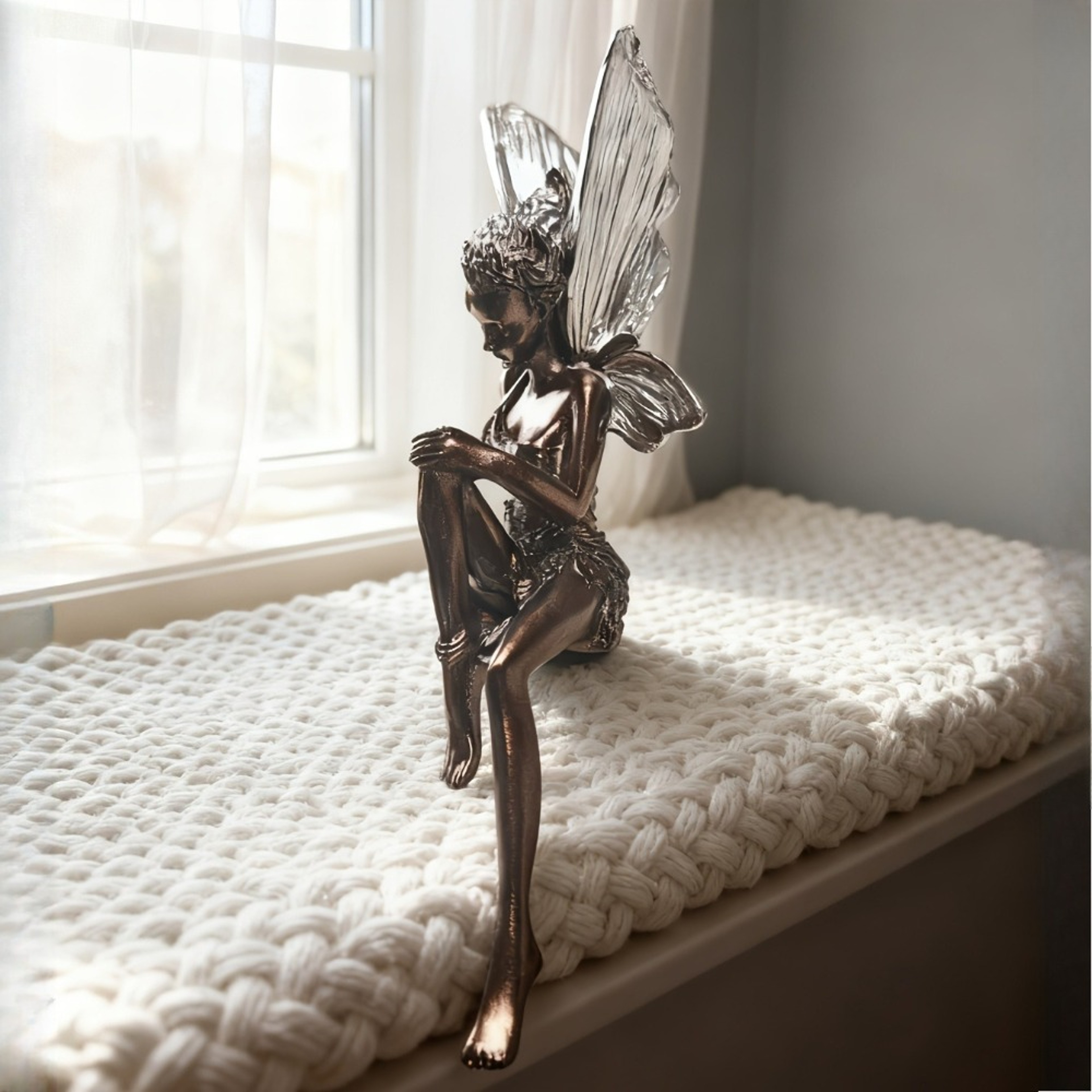 Enchanted Fairy Figurine Resin Statue For Desk Decor Magical Woodland Elf Gift 2