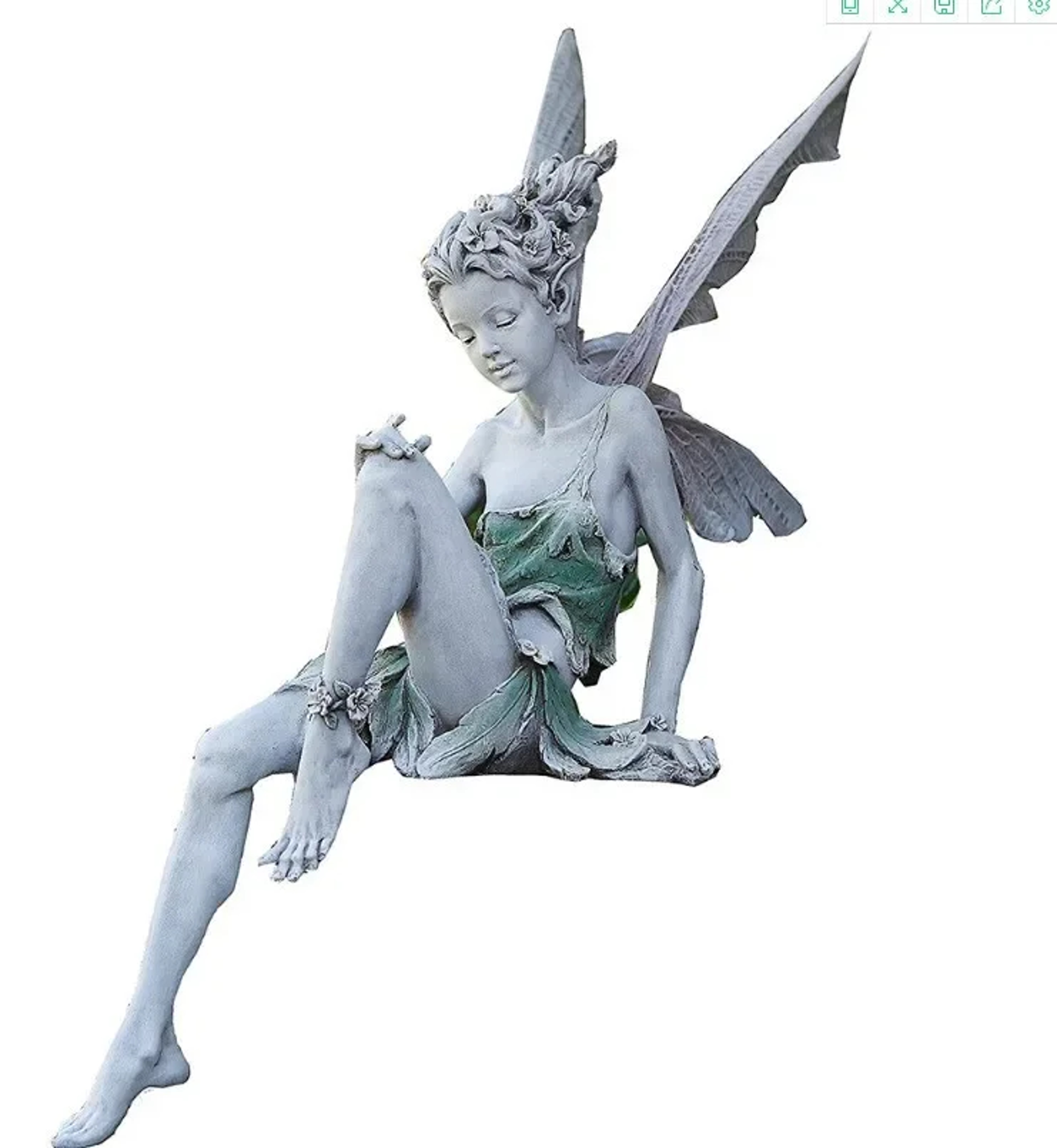 Enchanted Garden Fairy Flute Statue Resin Angel Outdoor Decor 3