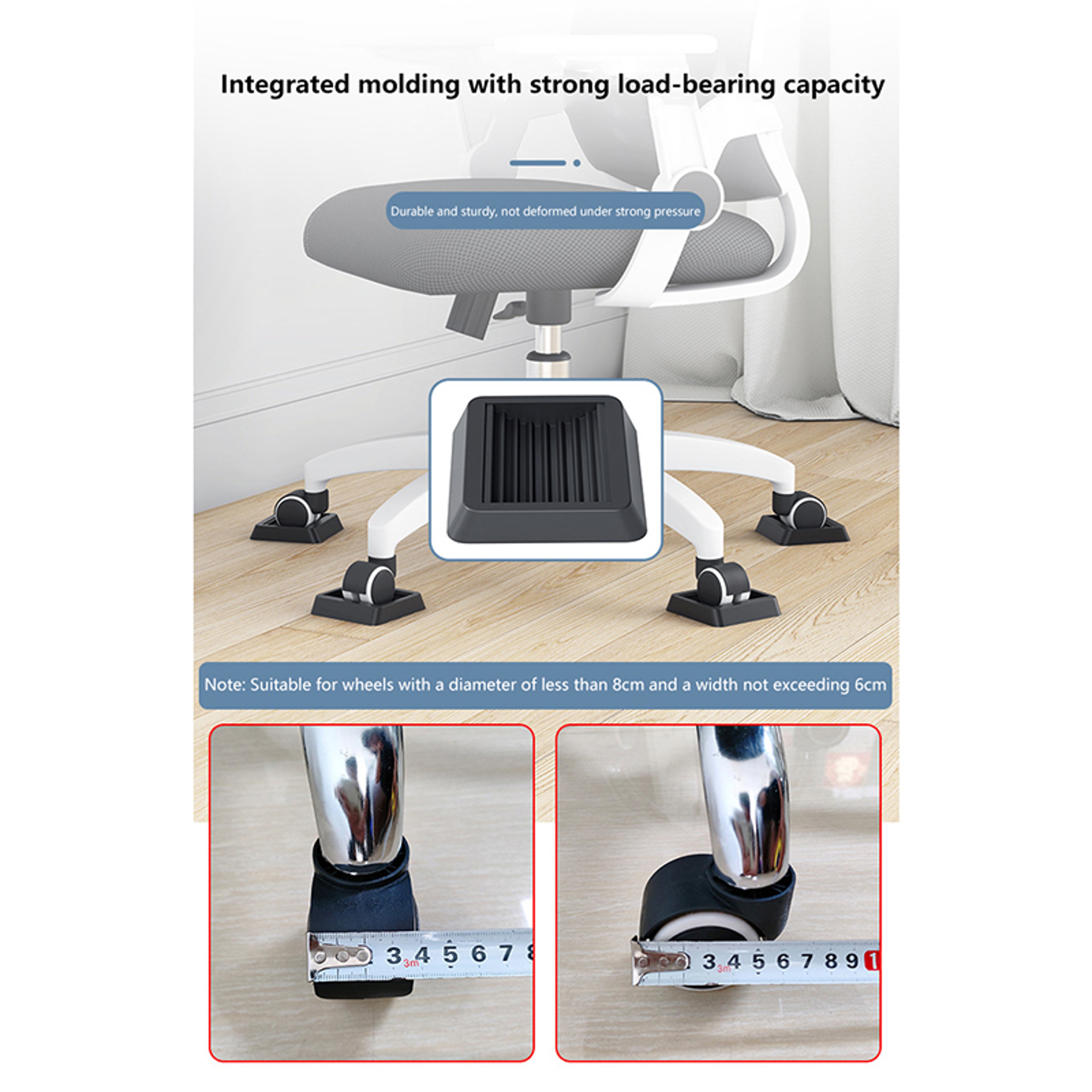 Anti Slip Chair Wheel Stoppers for Hardwood Floors Non Slip Furniture Caster Cups – view 6