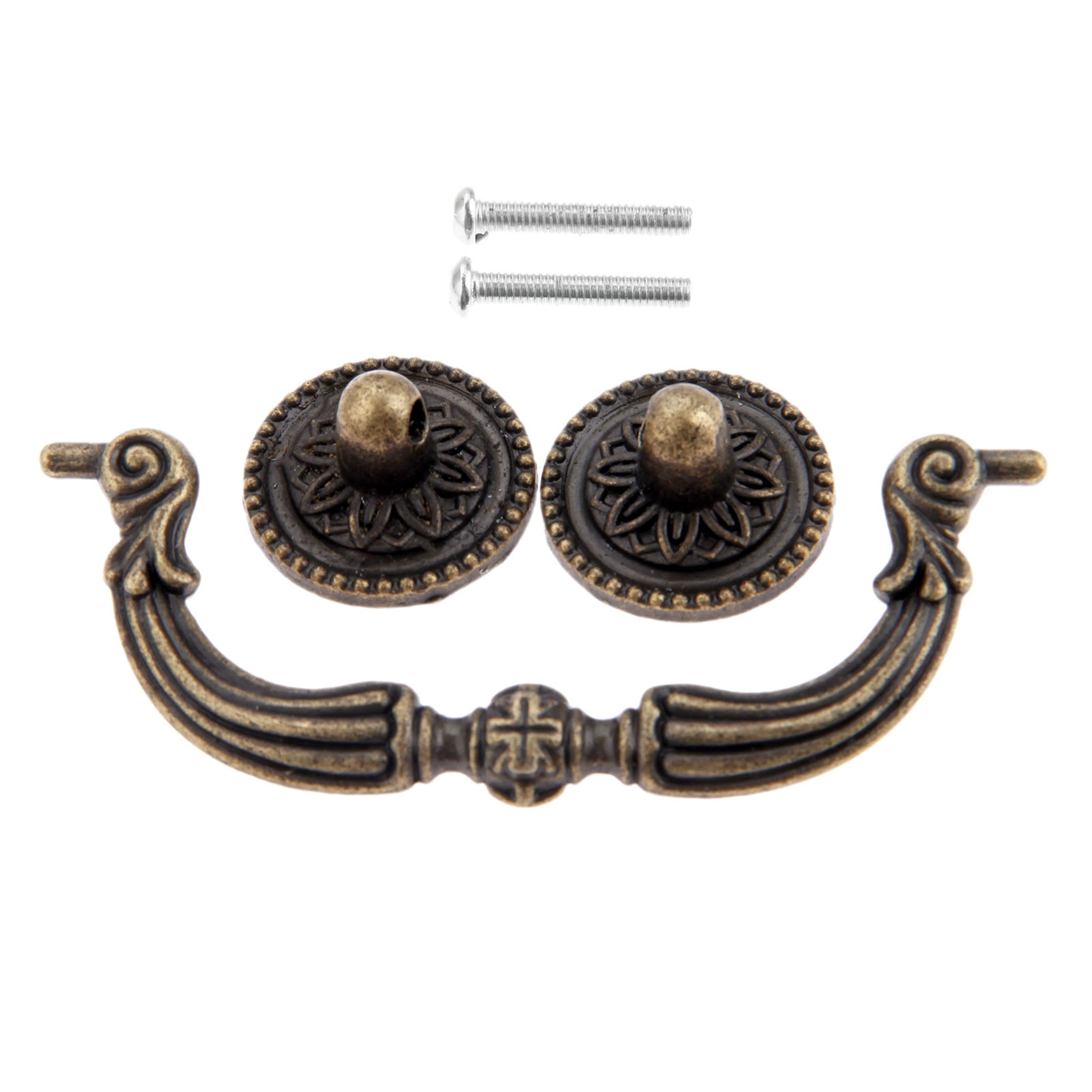 Antique Bronze Drawer Pull Handle for Wood Boxes and Cabinets Vintage European Hardware – view 3