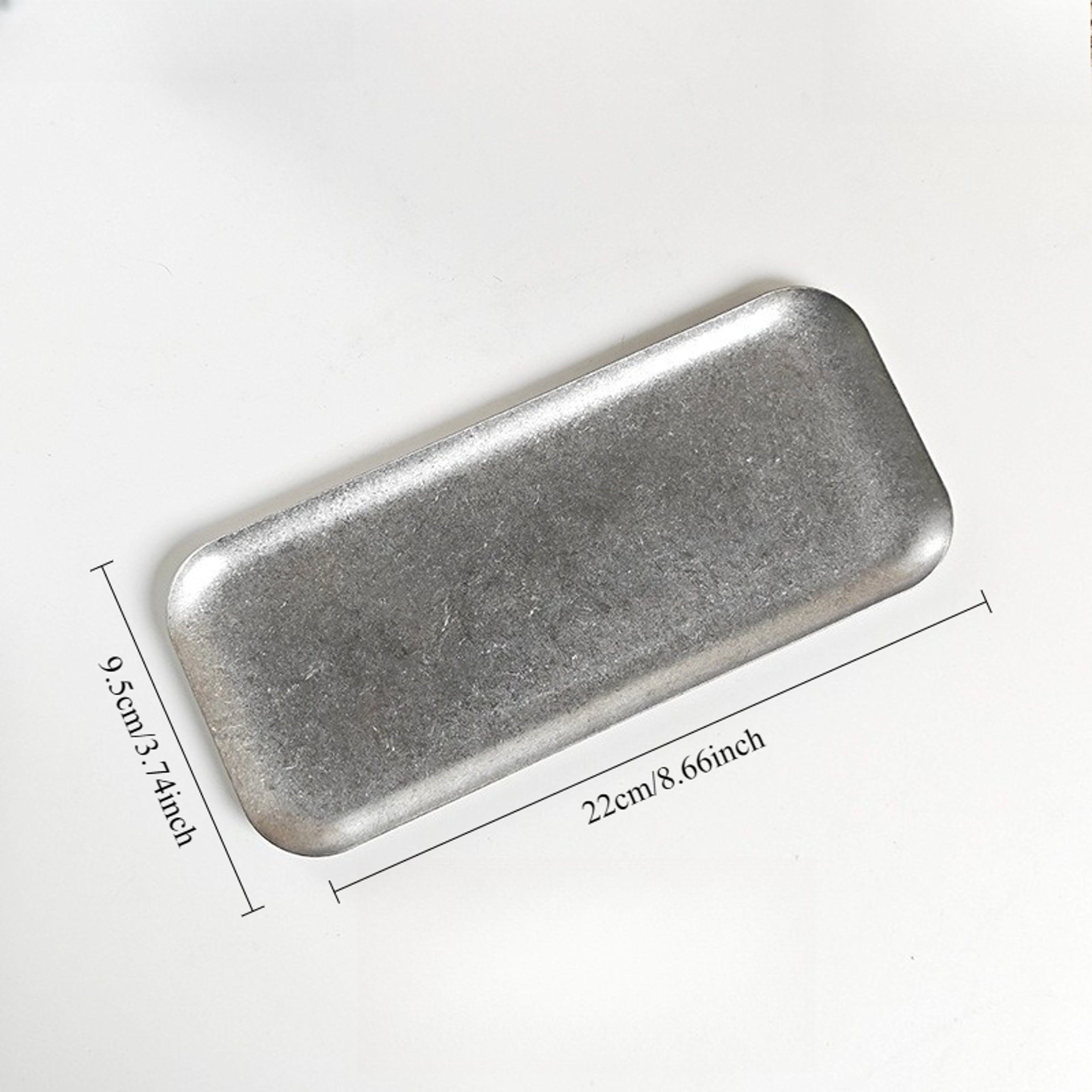 Retro Stainless Steel Serving Tray Oval Sushi Snack Plate Industrial Style Tableware 4