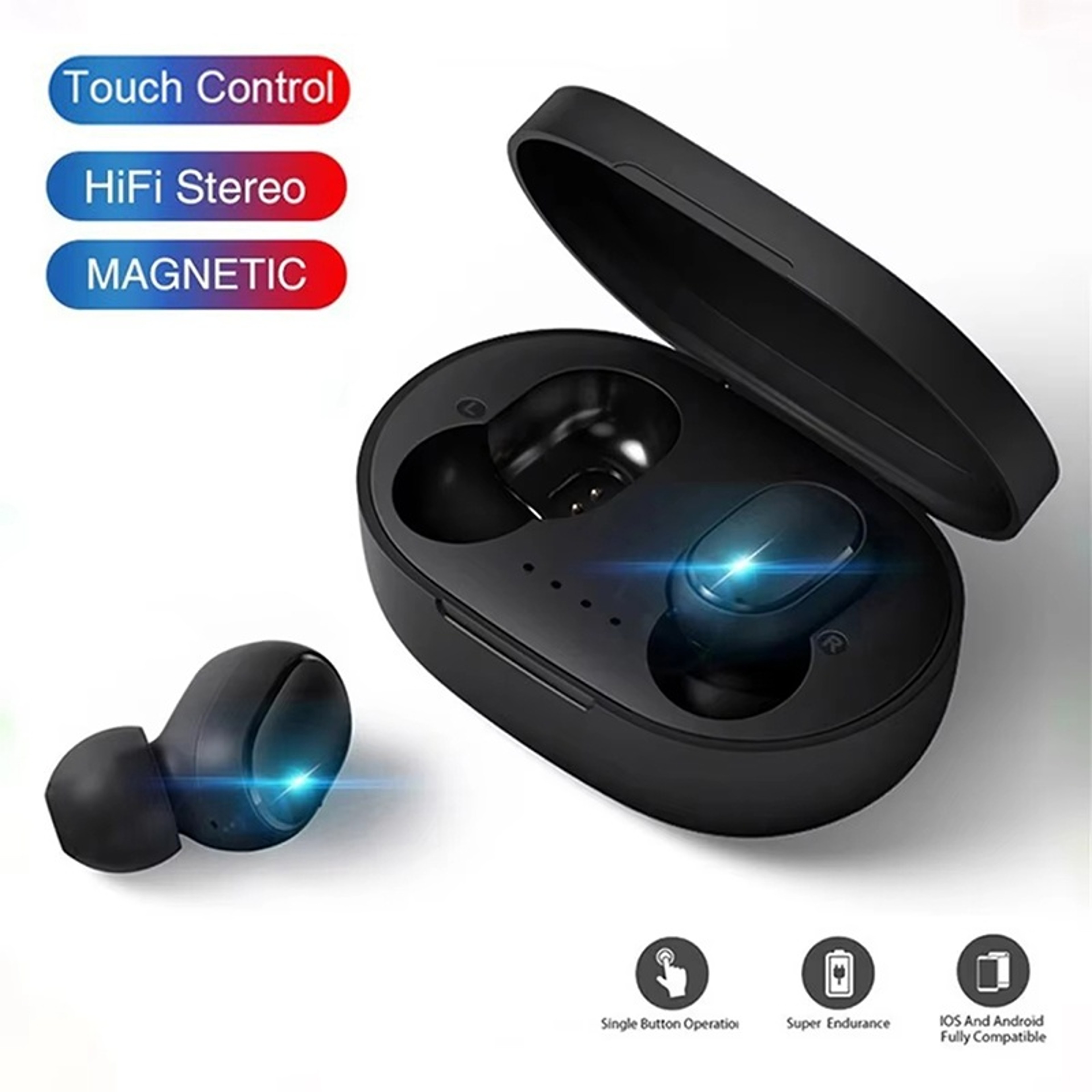 Bluetooth Wireless Earbuds Noise Cancelling Sport Headphones With Charging Case 0