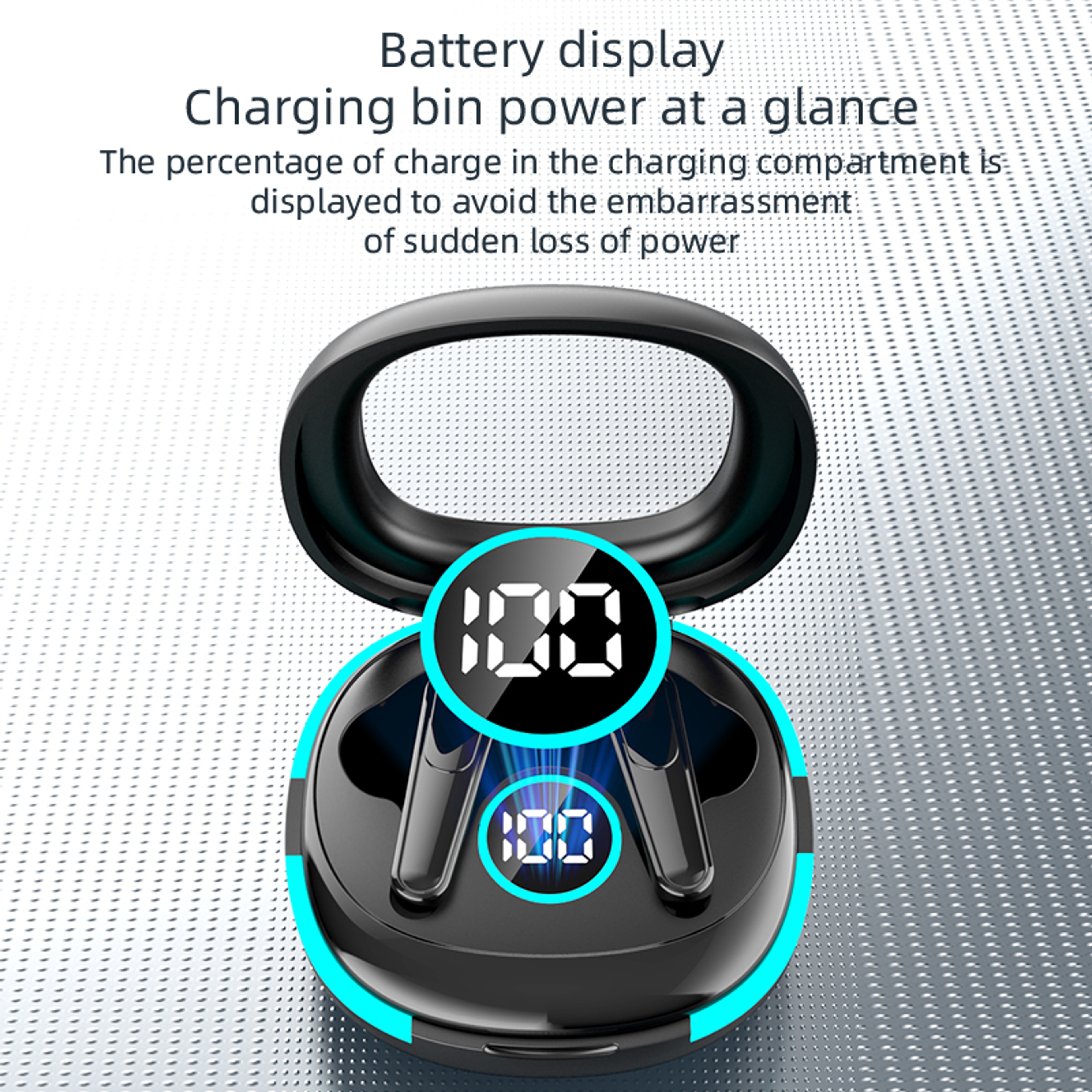 True Wireless Earbuds With ANC ENC Noise Cancellation And LED Display 4