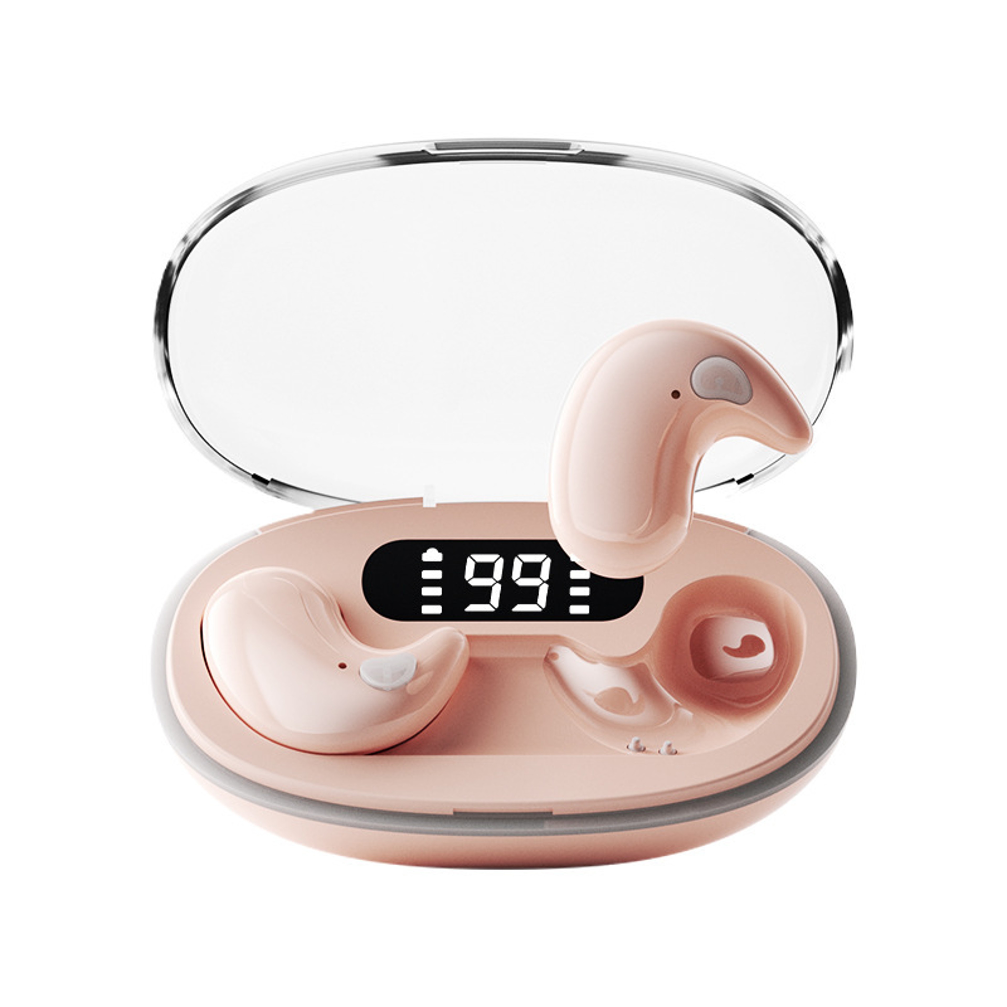 Open Ear Wireless Earbuds Bluetooth Lightweight All Day Comfort Earphones With Battery Display 3