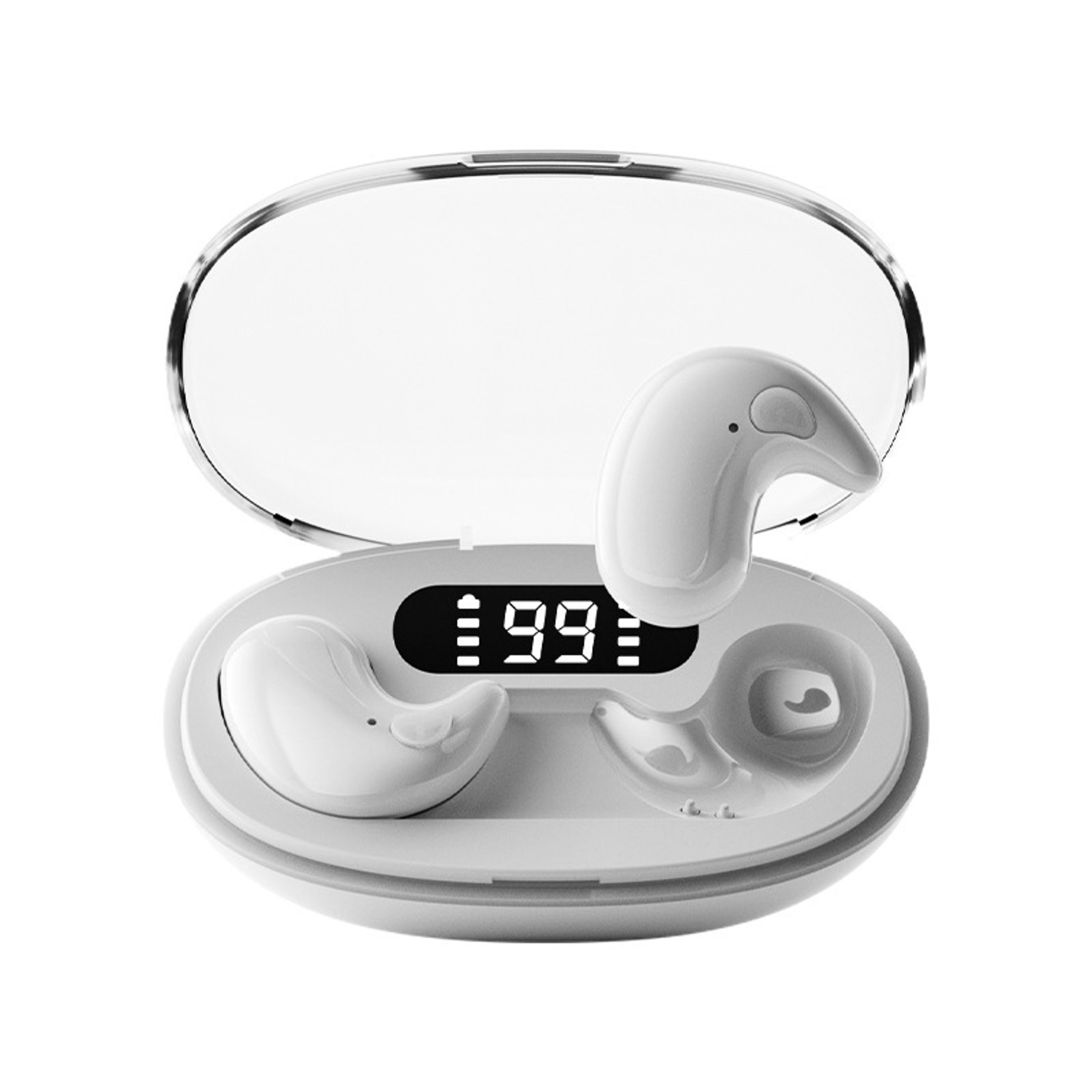 Open Ear Wireless Earbuds Bluetooth Lightweight All Day Comfort Earphones With Battery Display 7