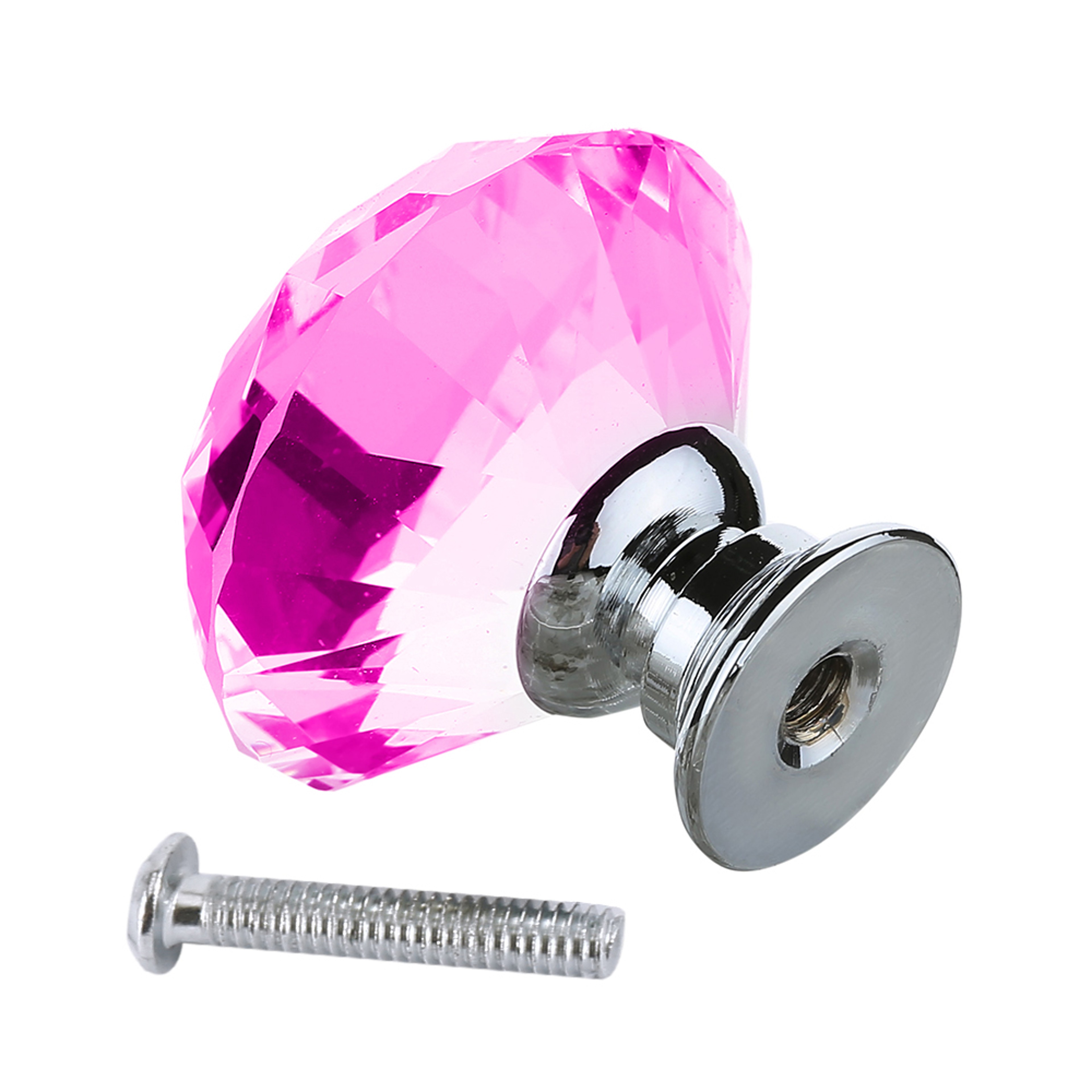 Pink Crystal Diamond Cabinet Knobs Elegant Acrylic Drawer Pulls for Chic Furniture Upgrade – view 4