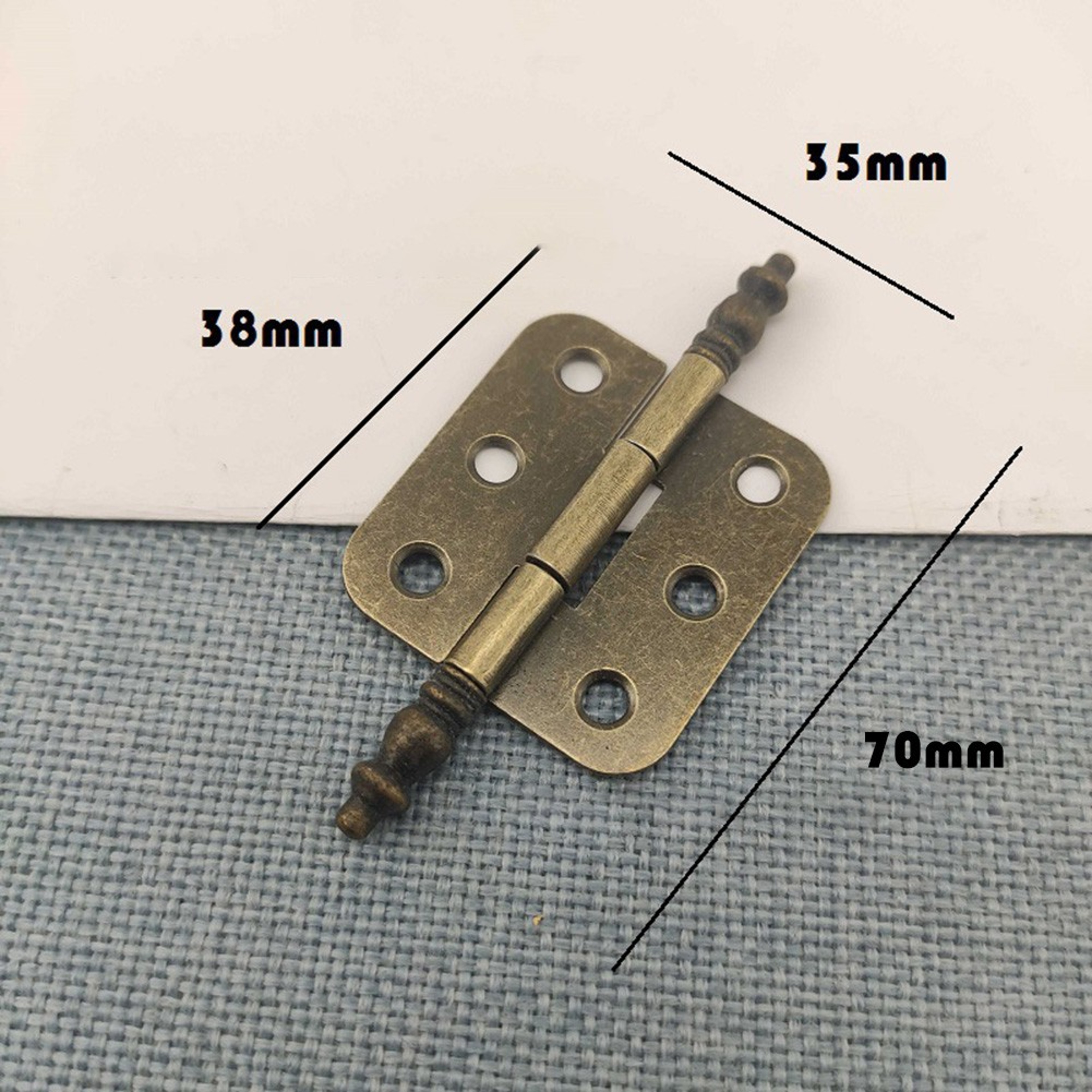 Antique Bronze Decorative Cabinet Hinges With Screws For Jewelry Boxes And Furniture 2