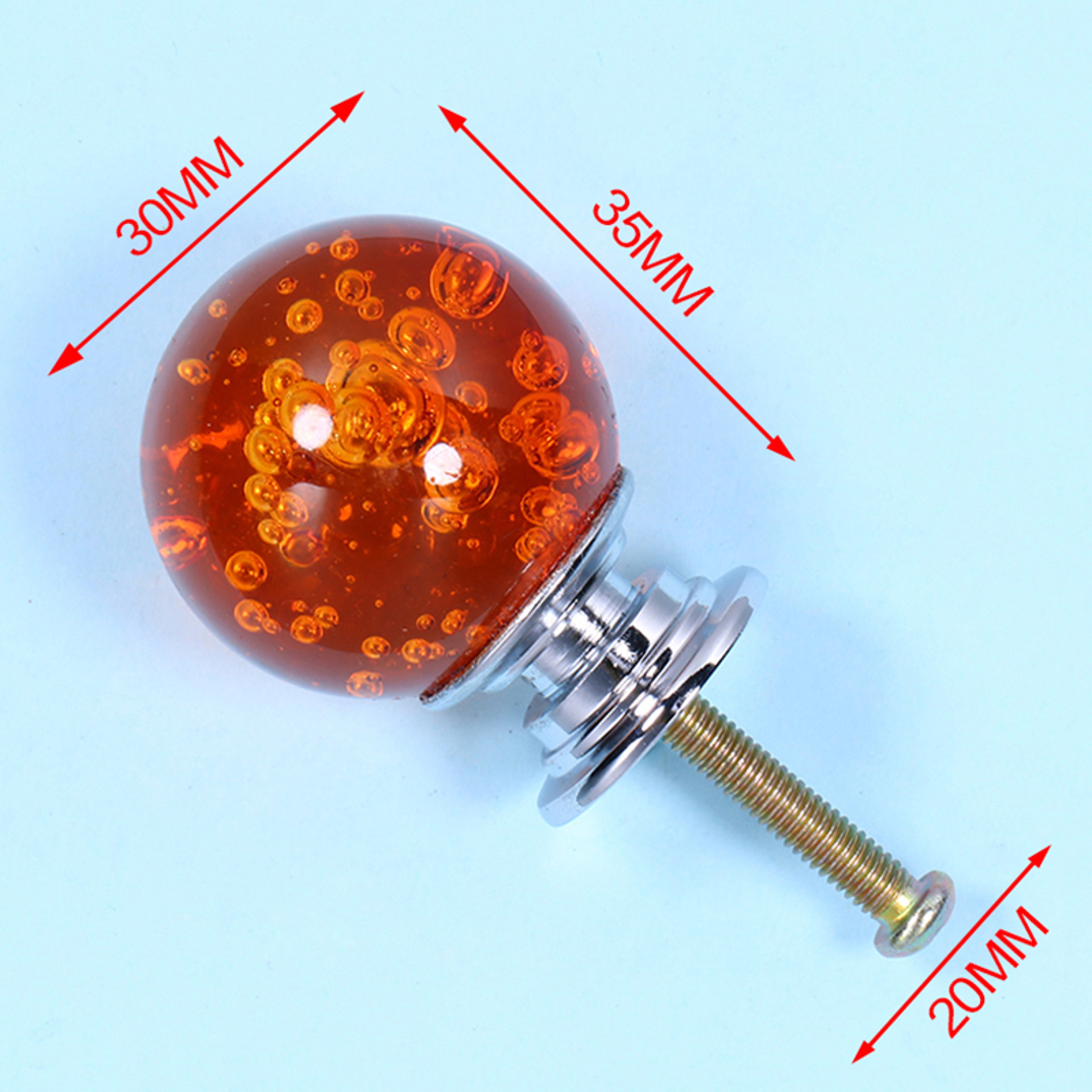 Crystal Bubble Glass Cabinet Knobs Decorative Drawer  Wardrobe Handles 2