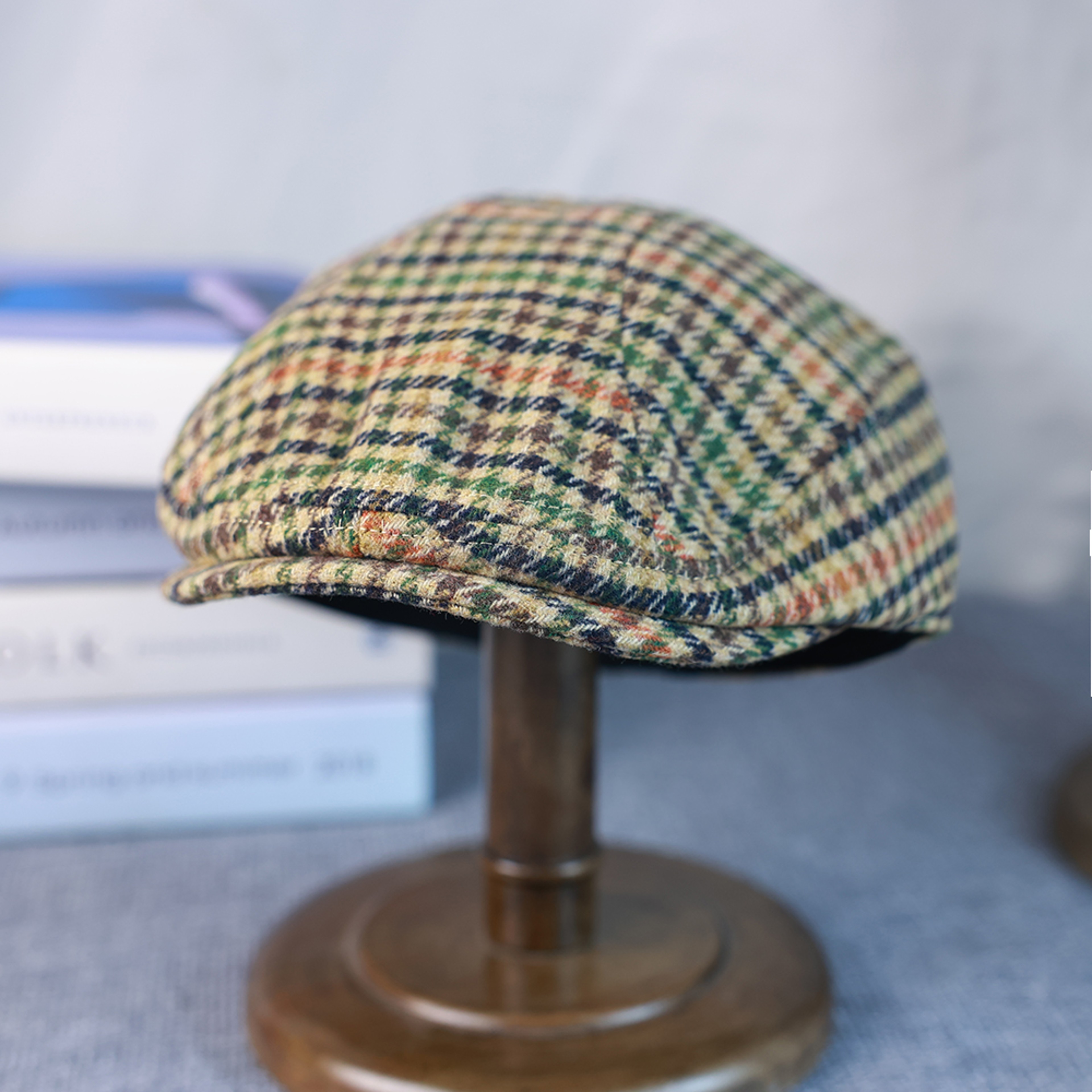Vintage Plaid Newsboy Cap Flat Ivy Hat For Men And Women 1