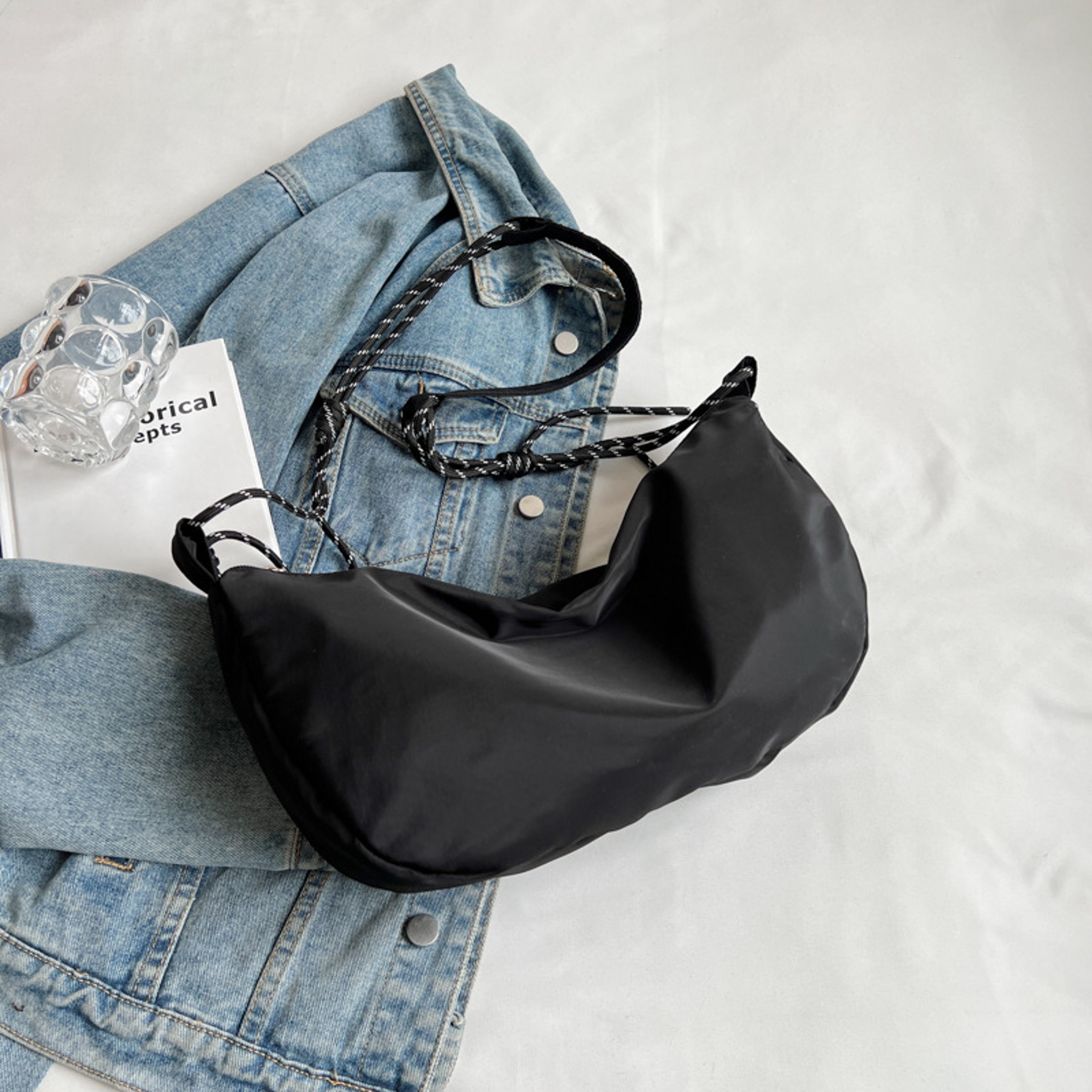 Vintage Nylon Crossbody Hobo Bag Large Capacity Casual Shoulder Handbag For Women 10