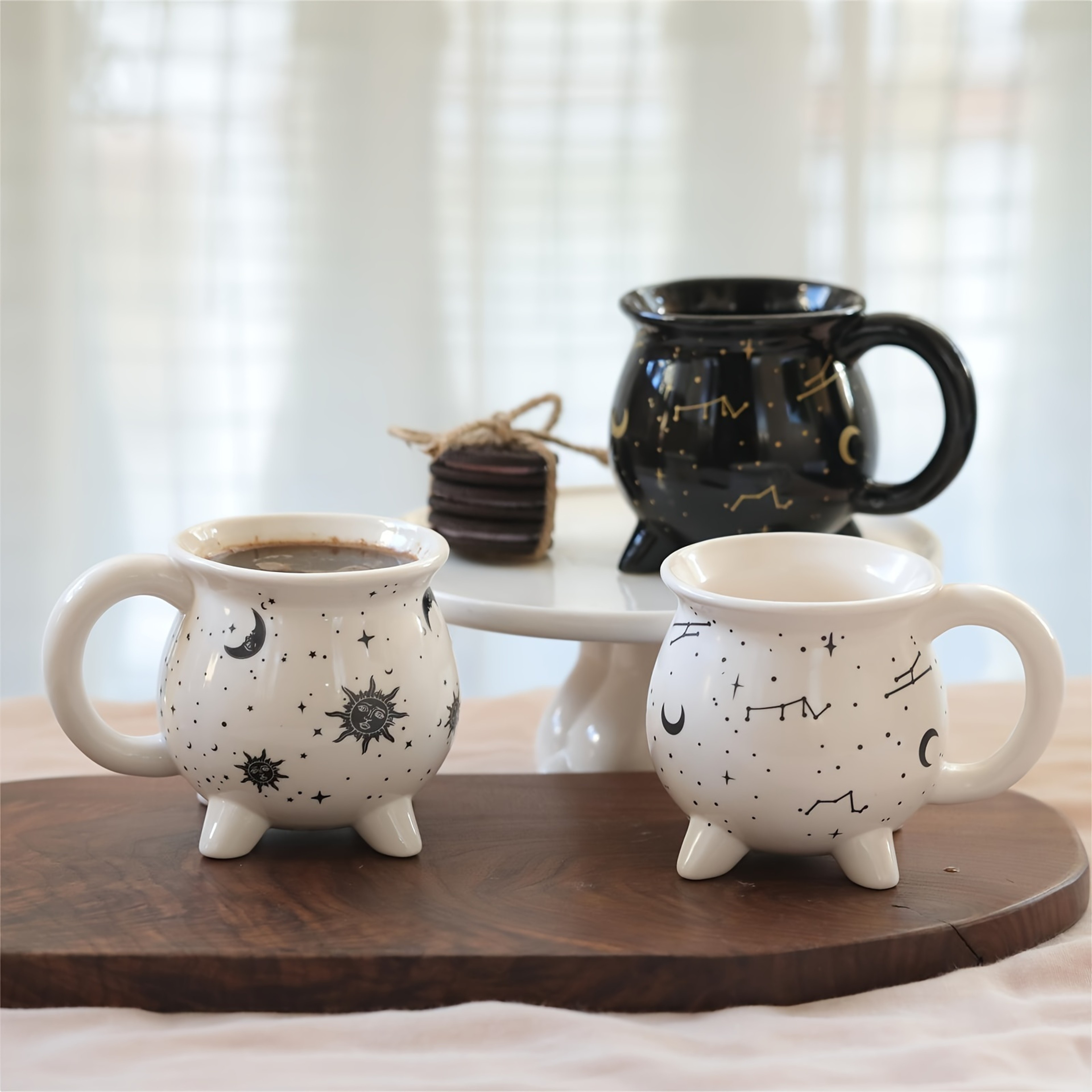 Celestial Sun Moon Stars Coffee Mug  Mystical Ceramic Divination Cup For Coffee  Tea Lovers 5