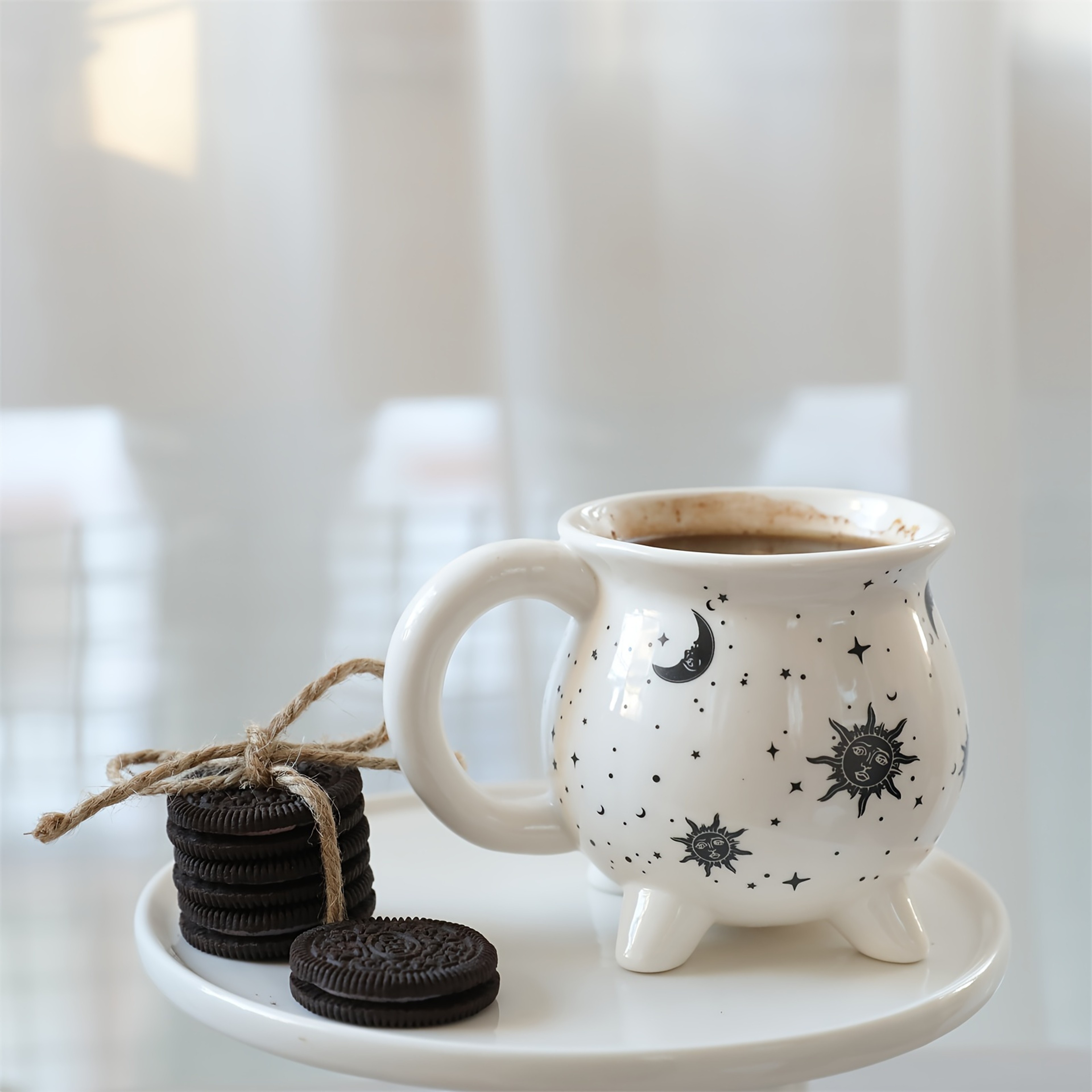 Celestial Sun Moon Stars Coffee Mug  Mystical Ceramic Divination Cup For Coffee  Tea Lovers 6
