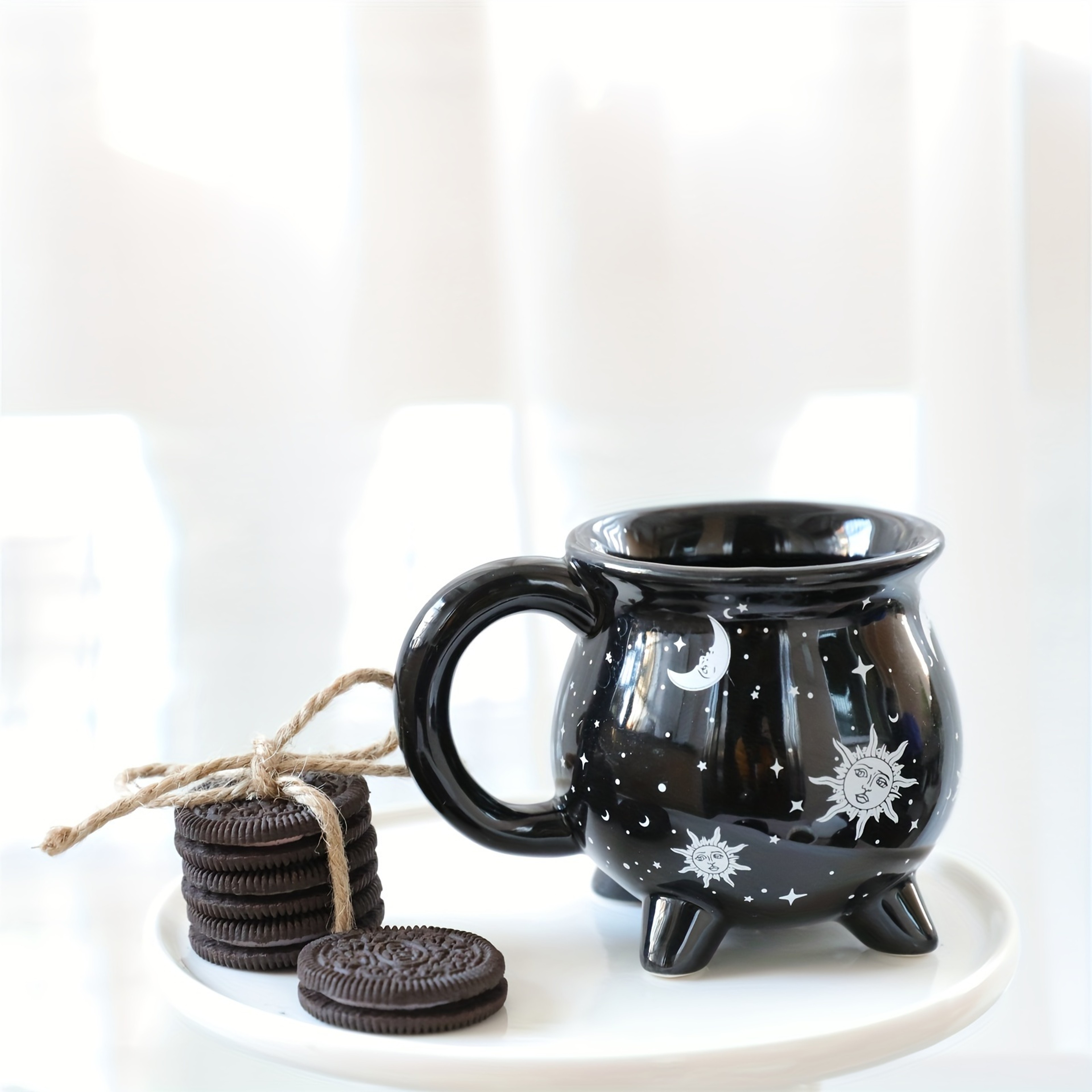 Celestial Sun Moon Stars Coffee Mug  Mystical Ceramic Divination Cup For Coffee  Tea Lovers 7