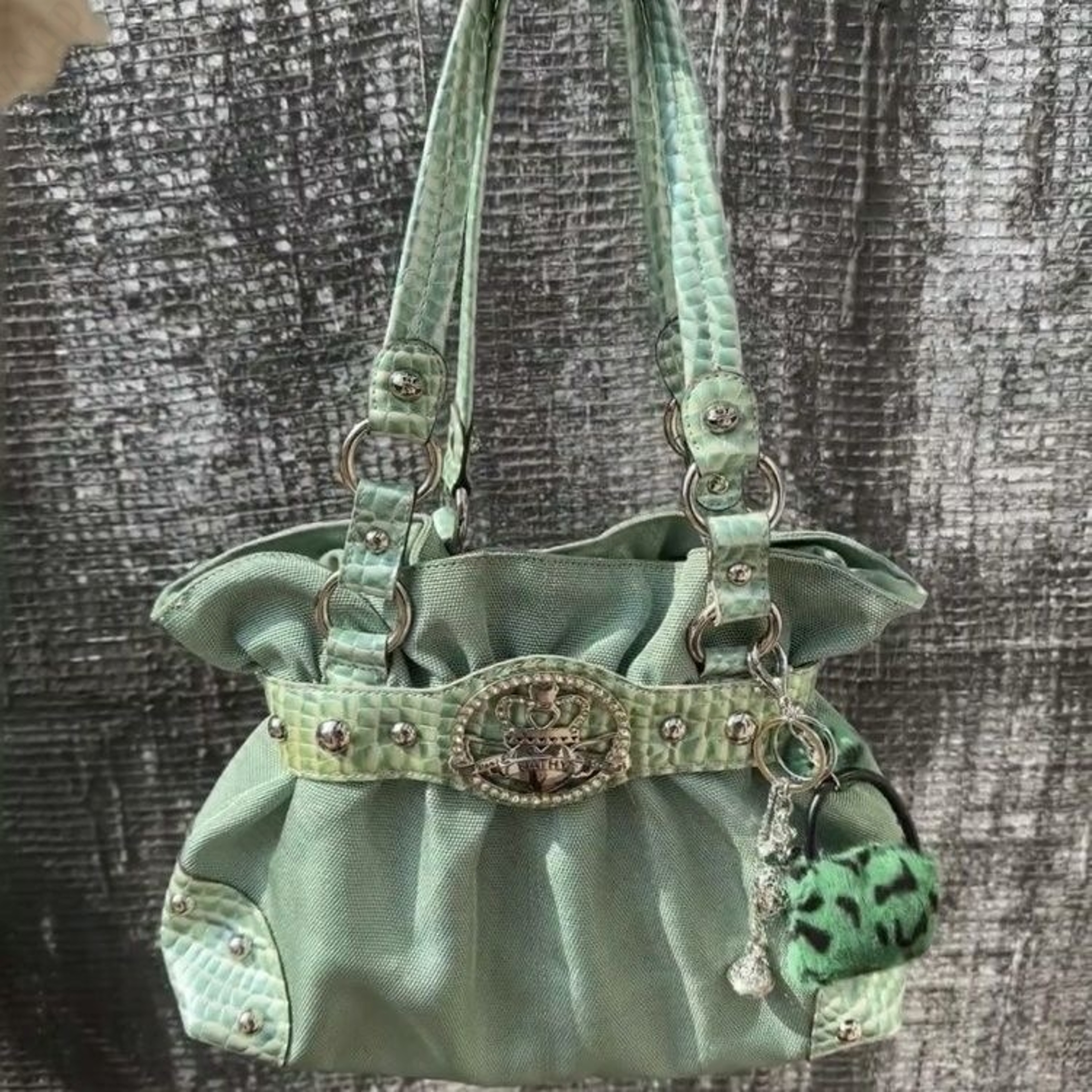 Retro Gothic Punk Underarm Bag Large Capacity Shoulder Handbag Backpack 0