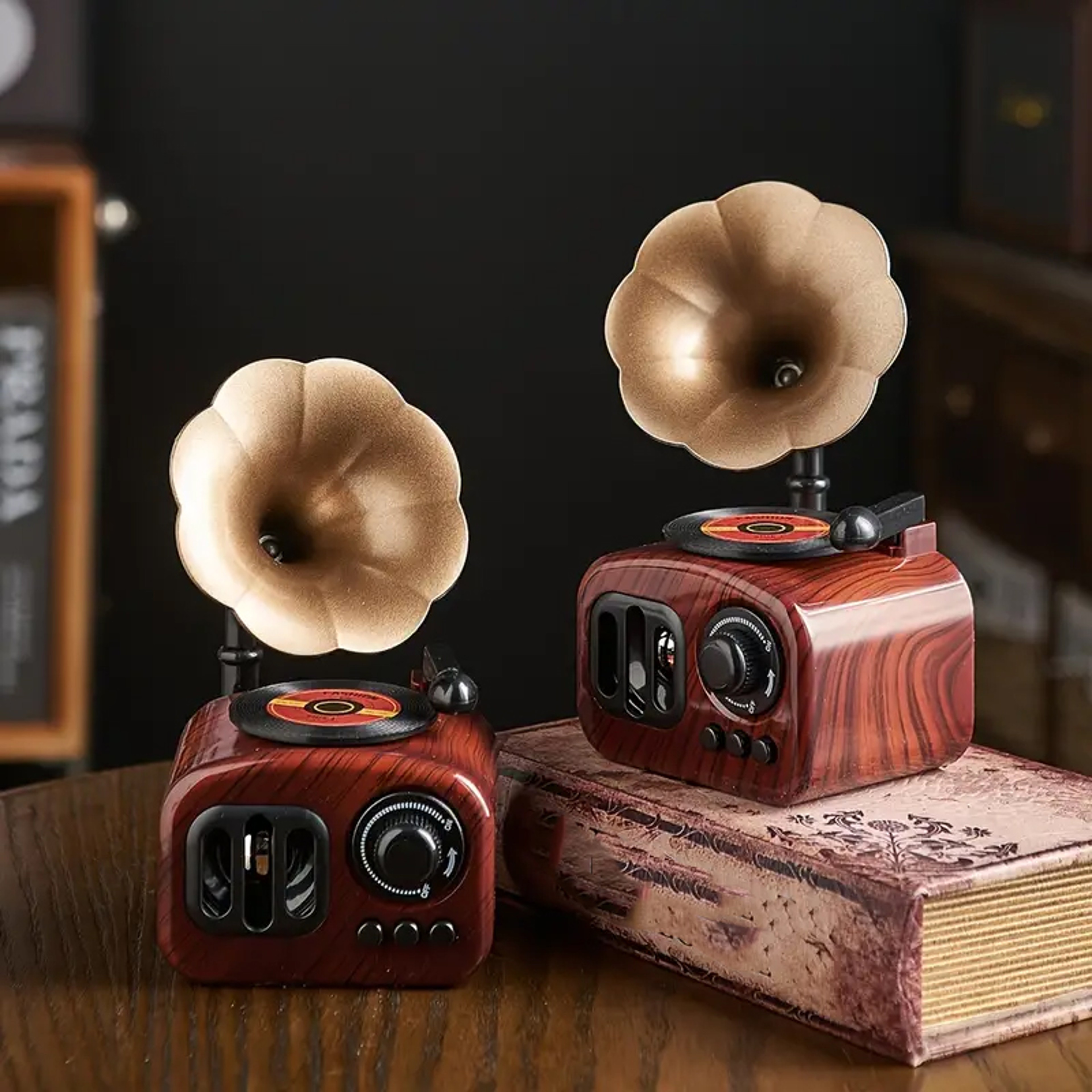 Vintage Gramophone Music Box Retro Home Decor Collectible Gift 5