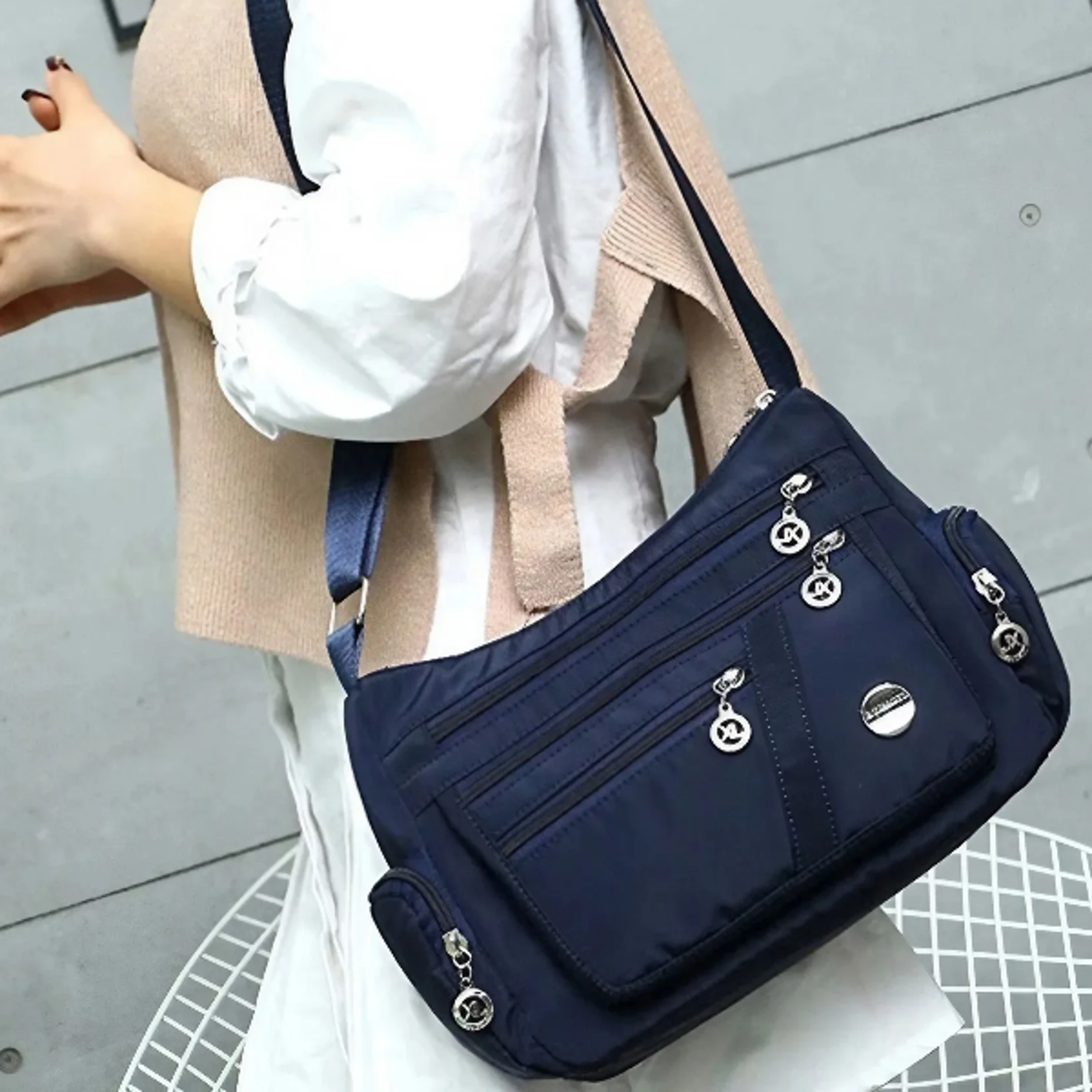 Fashion Women Waterproof Crossbody Bag Casual Single Shoulder Handbag Messenger Bag Oxford Material