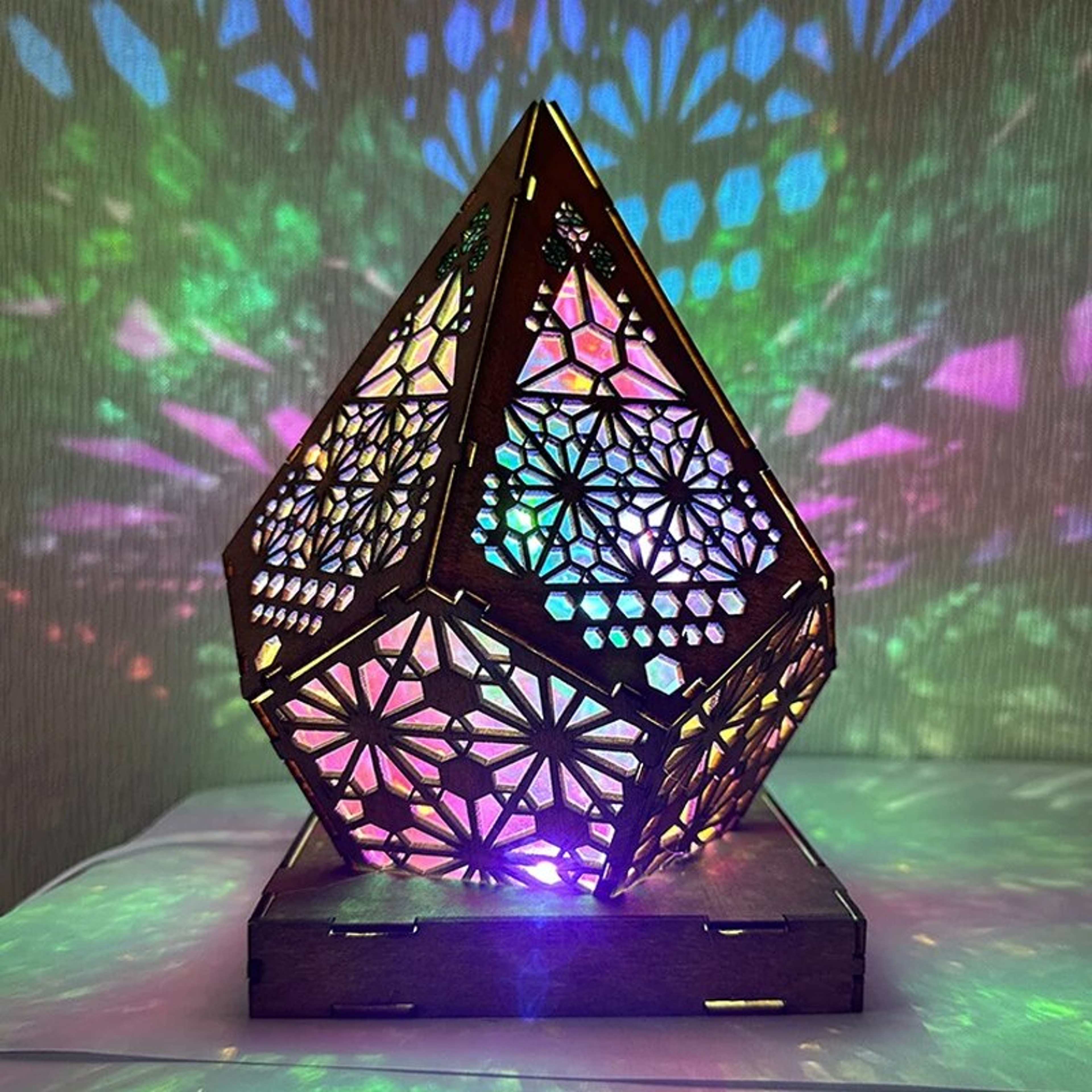 Bohemian Star Projection Lamp Multicolor LED Ambient Night Light for Bedroom Decor – view 5
